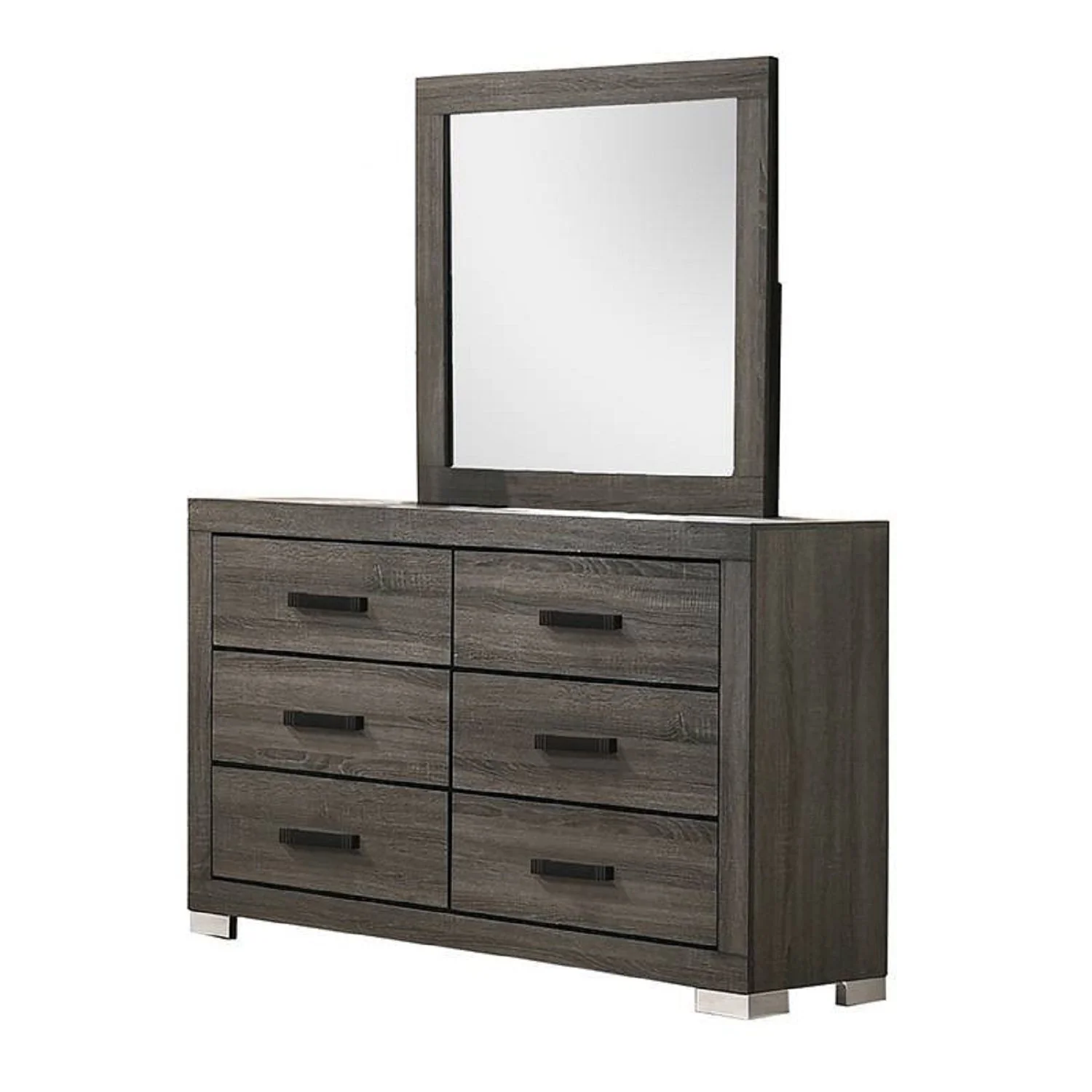 1 Piece Dresser Bar Handle Bedroom Furniture - Gray - Image 3