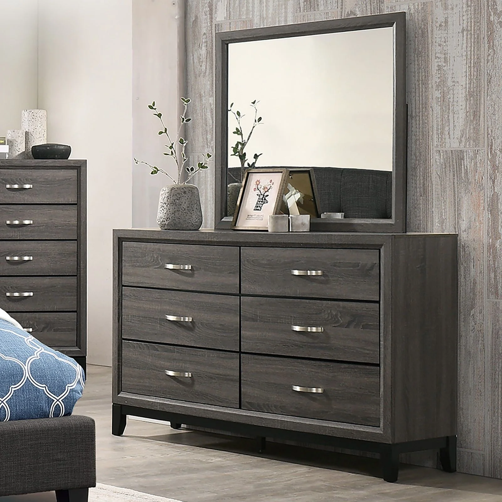 1 Piece Dresser Bedroom Furniture - Gray - Image 4