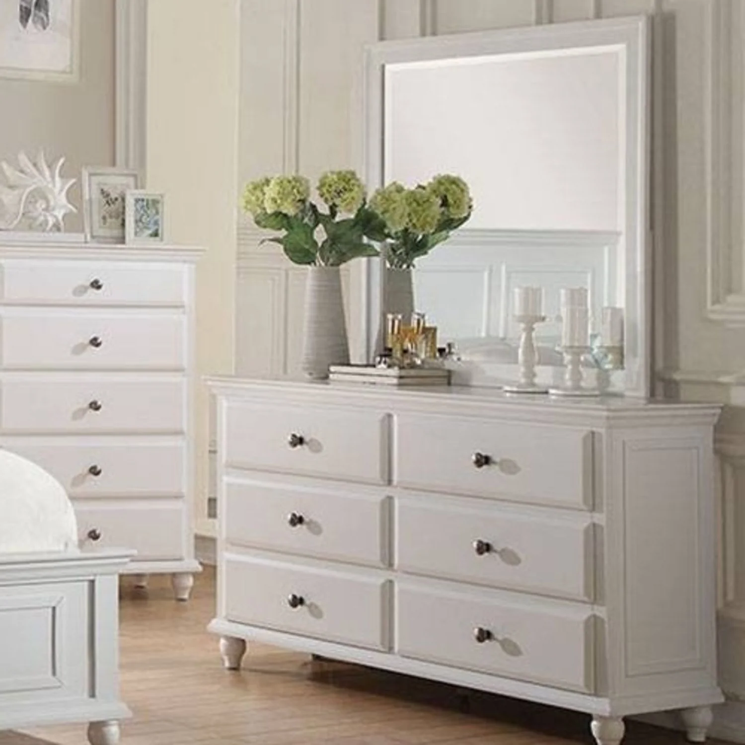 1 Piece Dresser Bedroom Furniture - White - Image 2