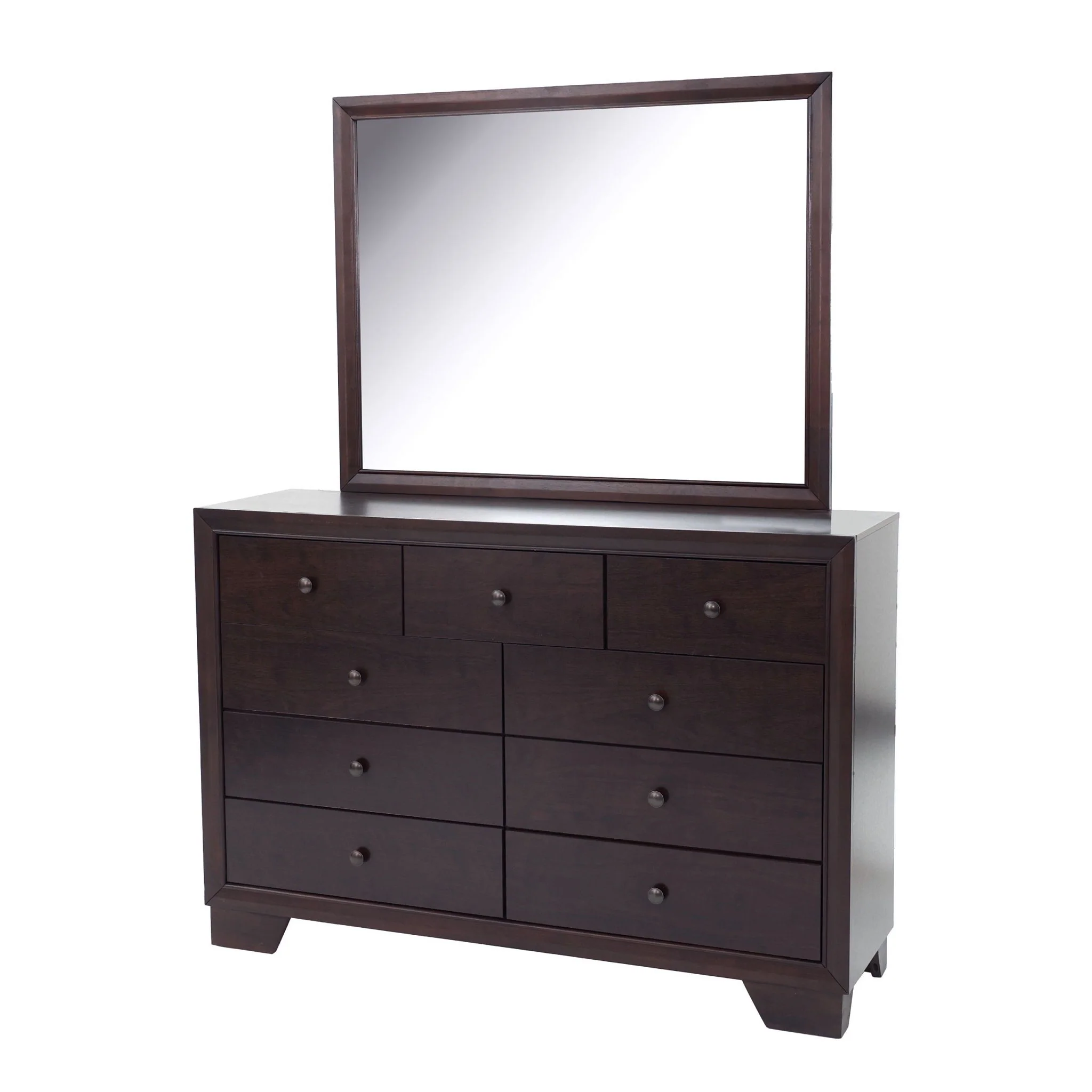 1 Piece Dresser With 9 Drawers - Brown - Image 5