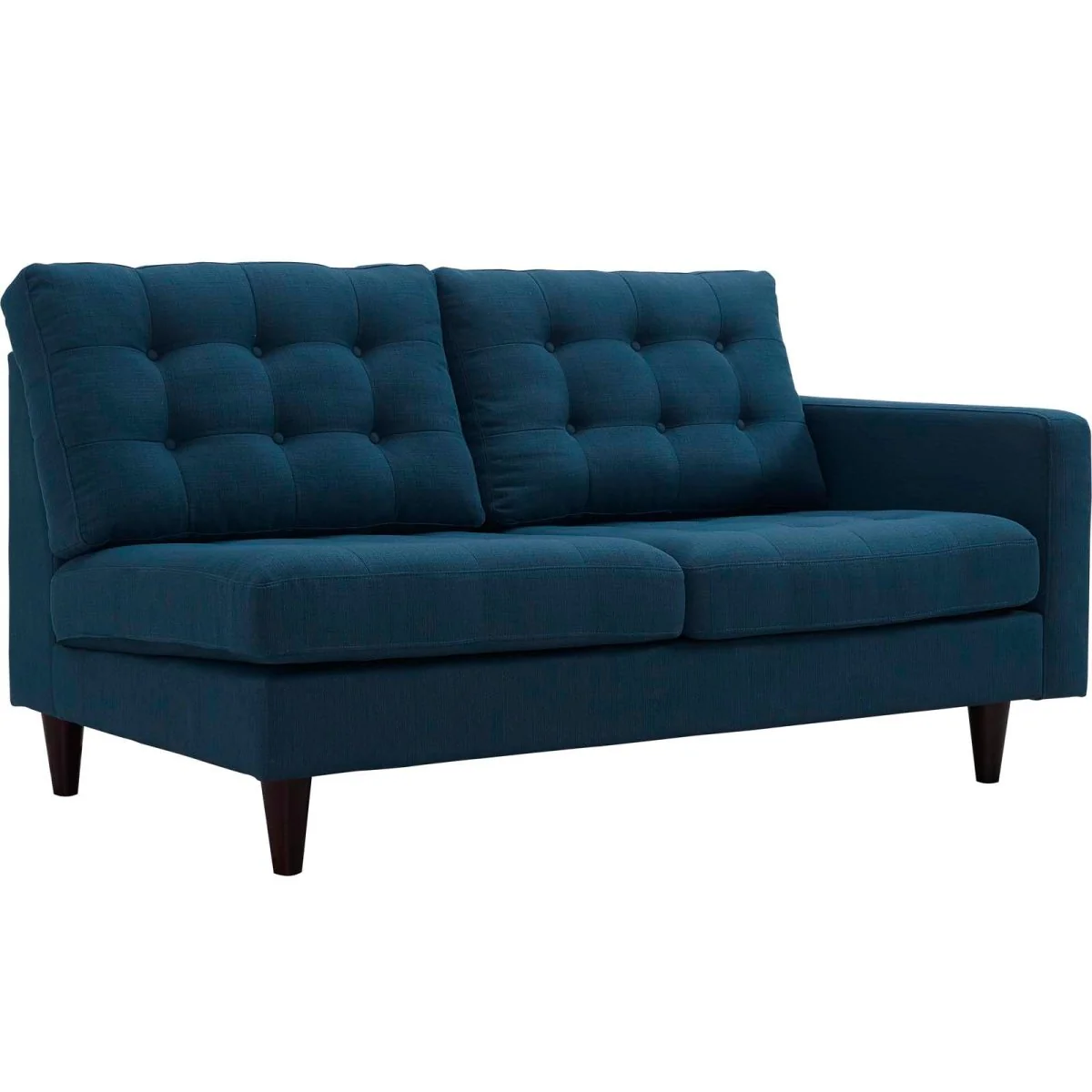 101 Inch Button Tufted Fabric Left Facing Bumper Sectional - Image 2