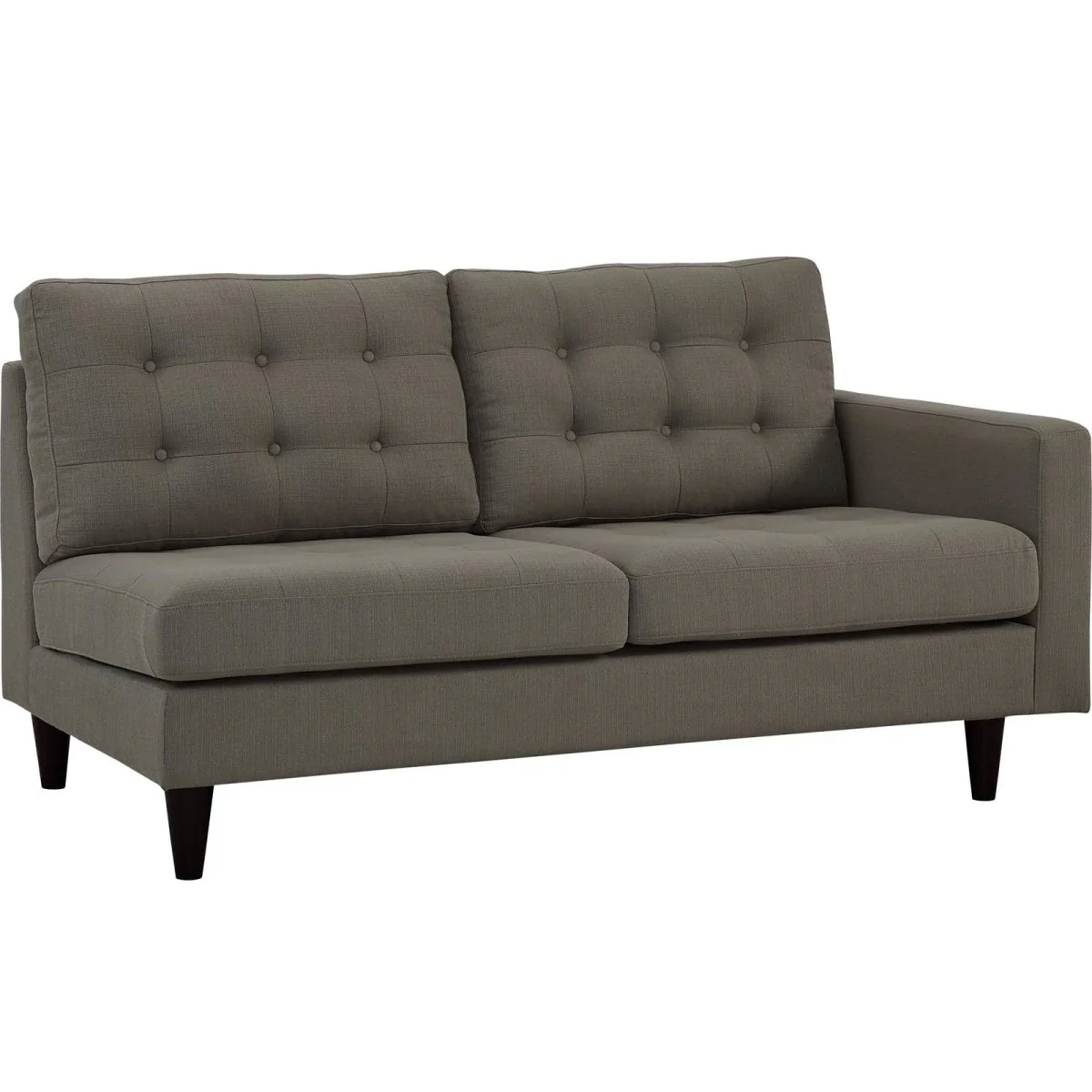 101 Inch Button Tufted Fabric Left Facing Bumper Sectional - Image 8