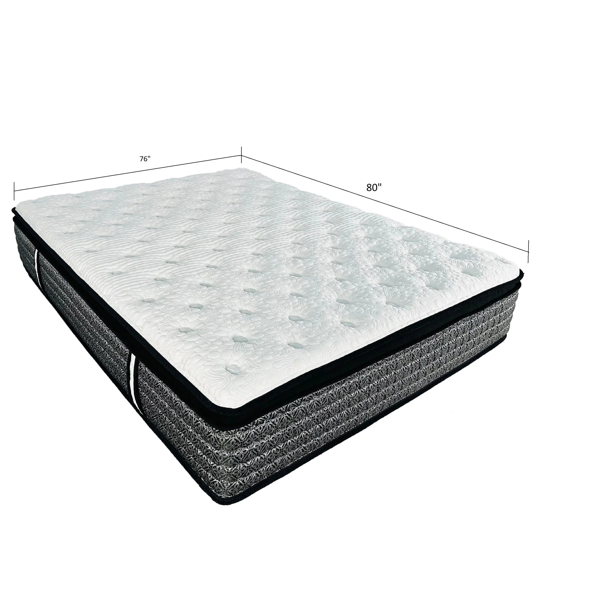 14" Premium Pocket Coil Hybrid Mattress With Gel Memory Foam, Super Plush - Gray / White - King - Image 5