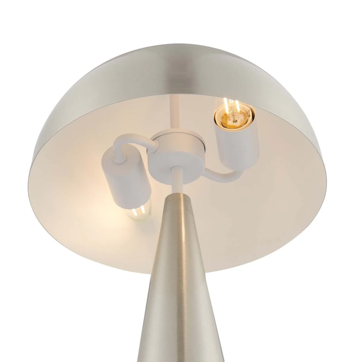 18" Two-Light Metal Table Lamp for Living Room, Bedside and Desk Lighting - Image 6