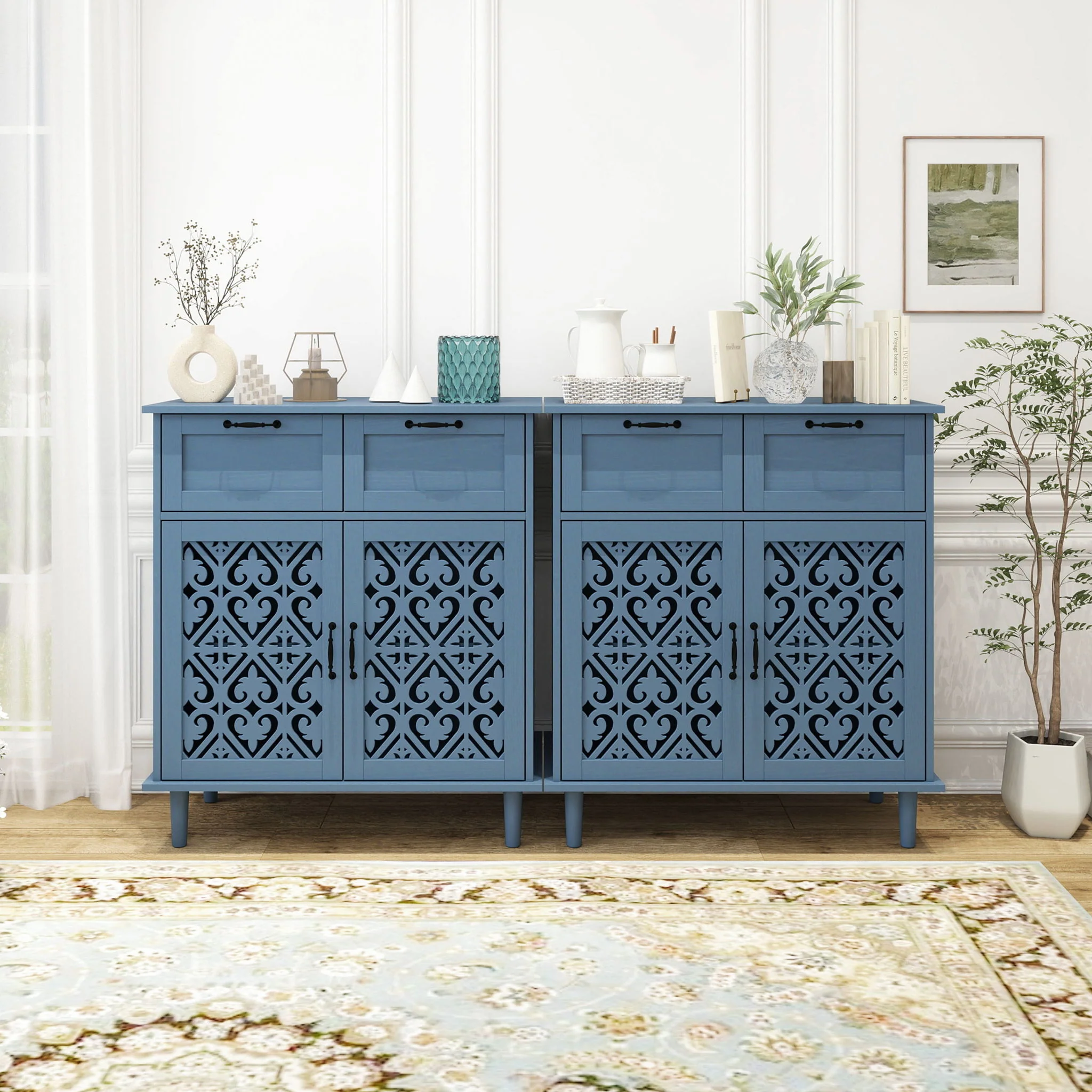 2 Door 2 Drawer Elegant Cabinet - Image 11