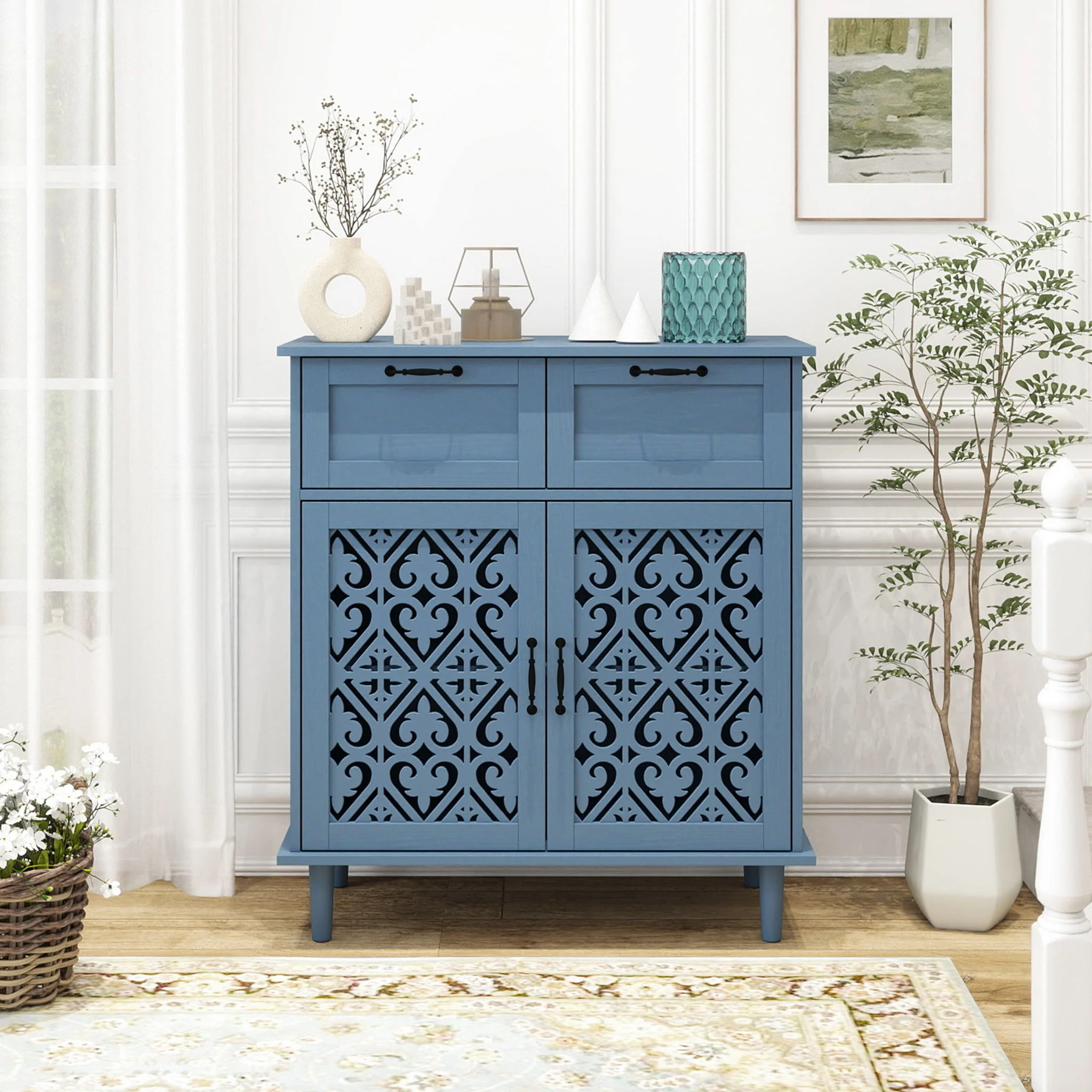2 Door 2 Drawer Elegant Cabinet - Image 12