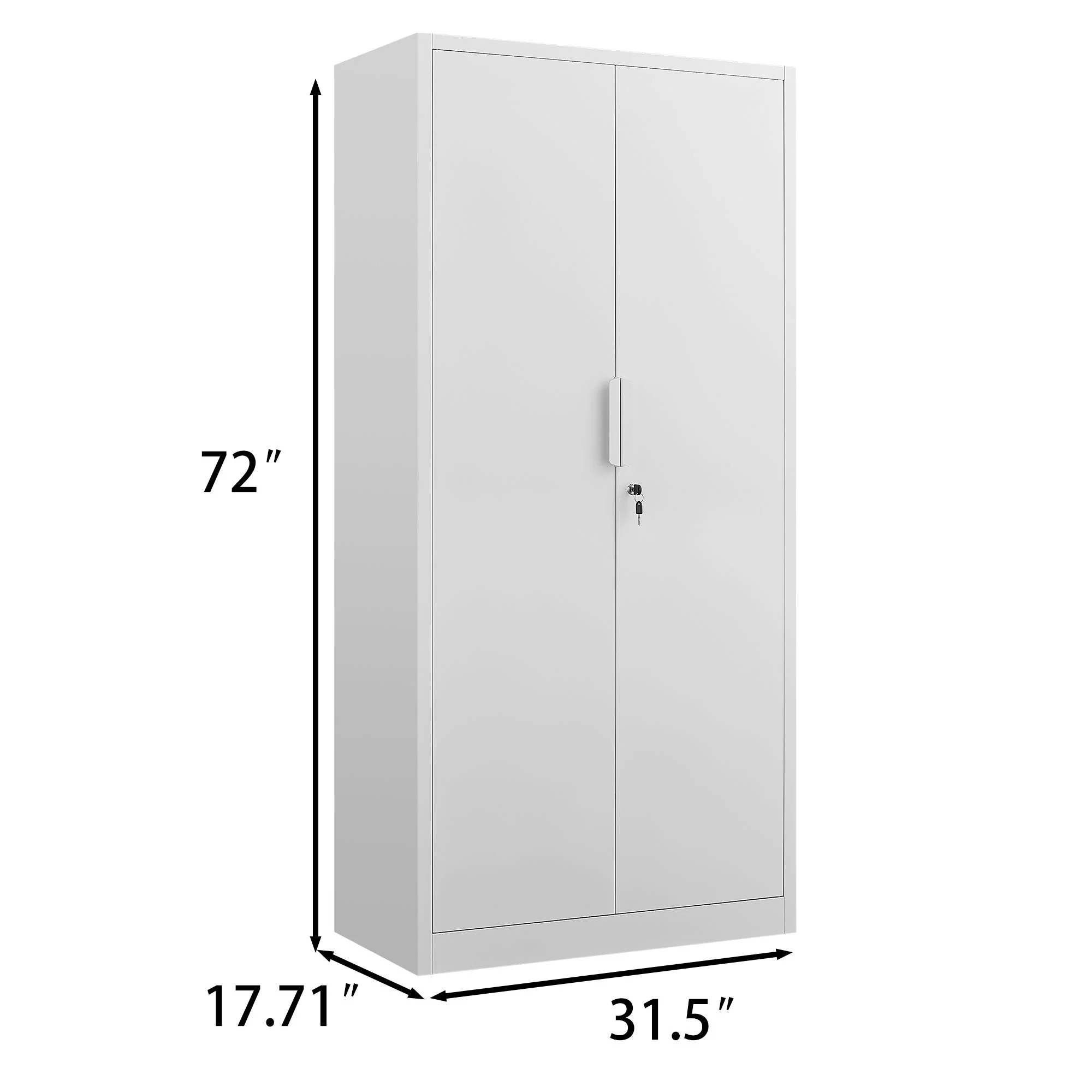2 Door File Cabinet With Lock, 4 Adjustable Shelves, Heavy-Duty - Image 9
