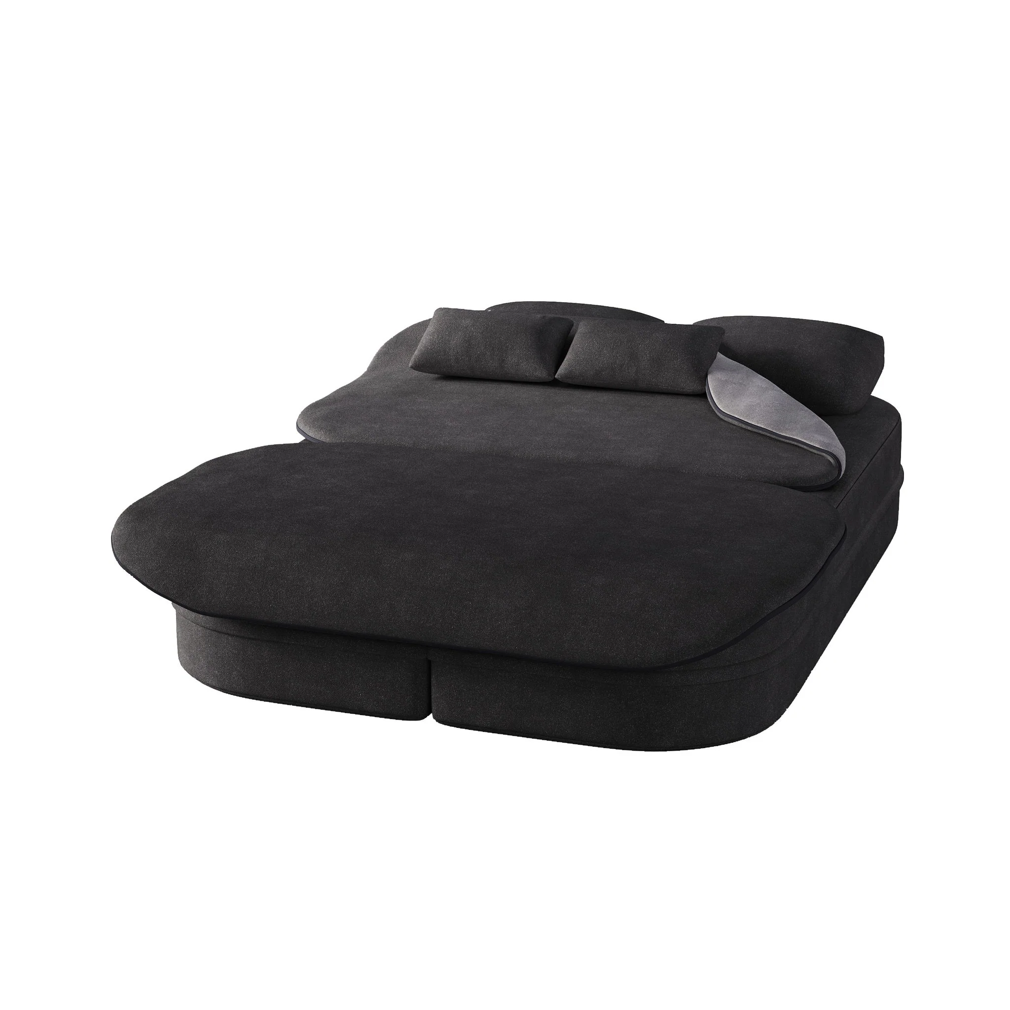 2 In 1 Foldable Sofa Bed With Multi Functional Blanket, Floor Lounge Sofa - Image 16
