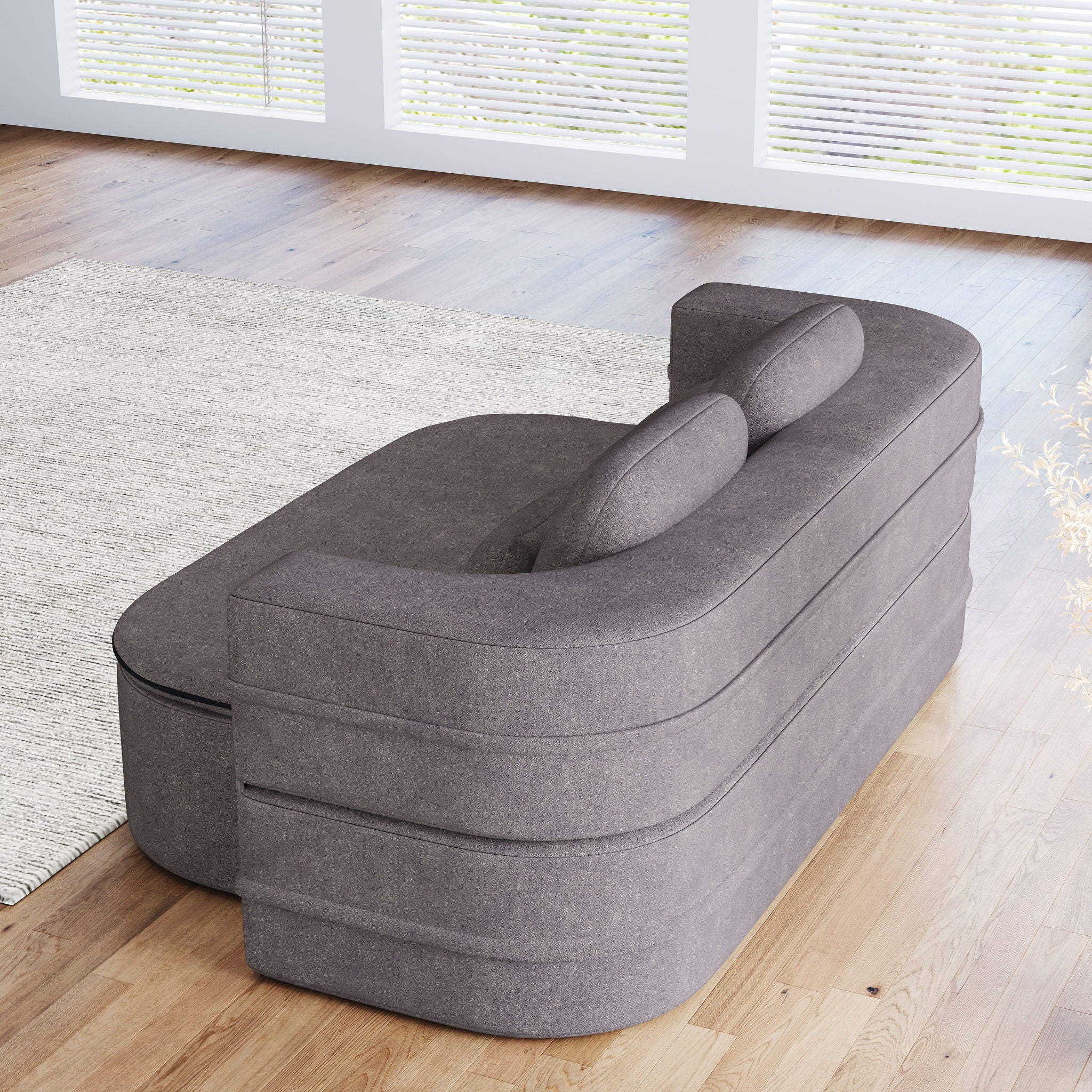 2 In 1 Foldable Sofa Bed With Multi Functional Blanket, Floor Lounge Sofa - Image 23