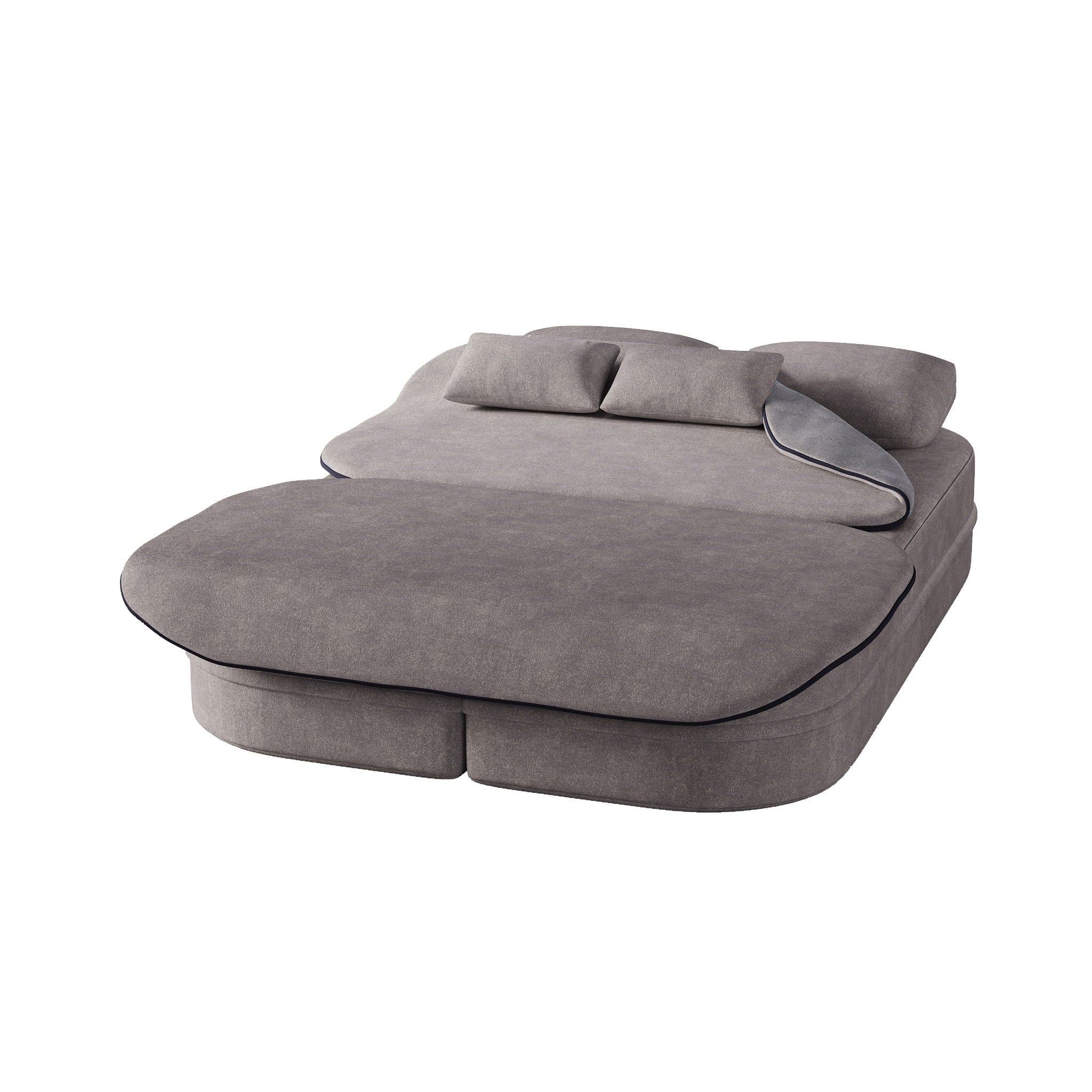 2 In 1 Foldable Sofa Bed With Multi Functional Blanket, Floor Lounge Sofa - Image 9