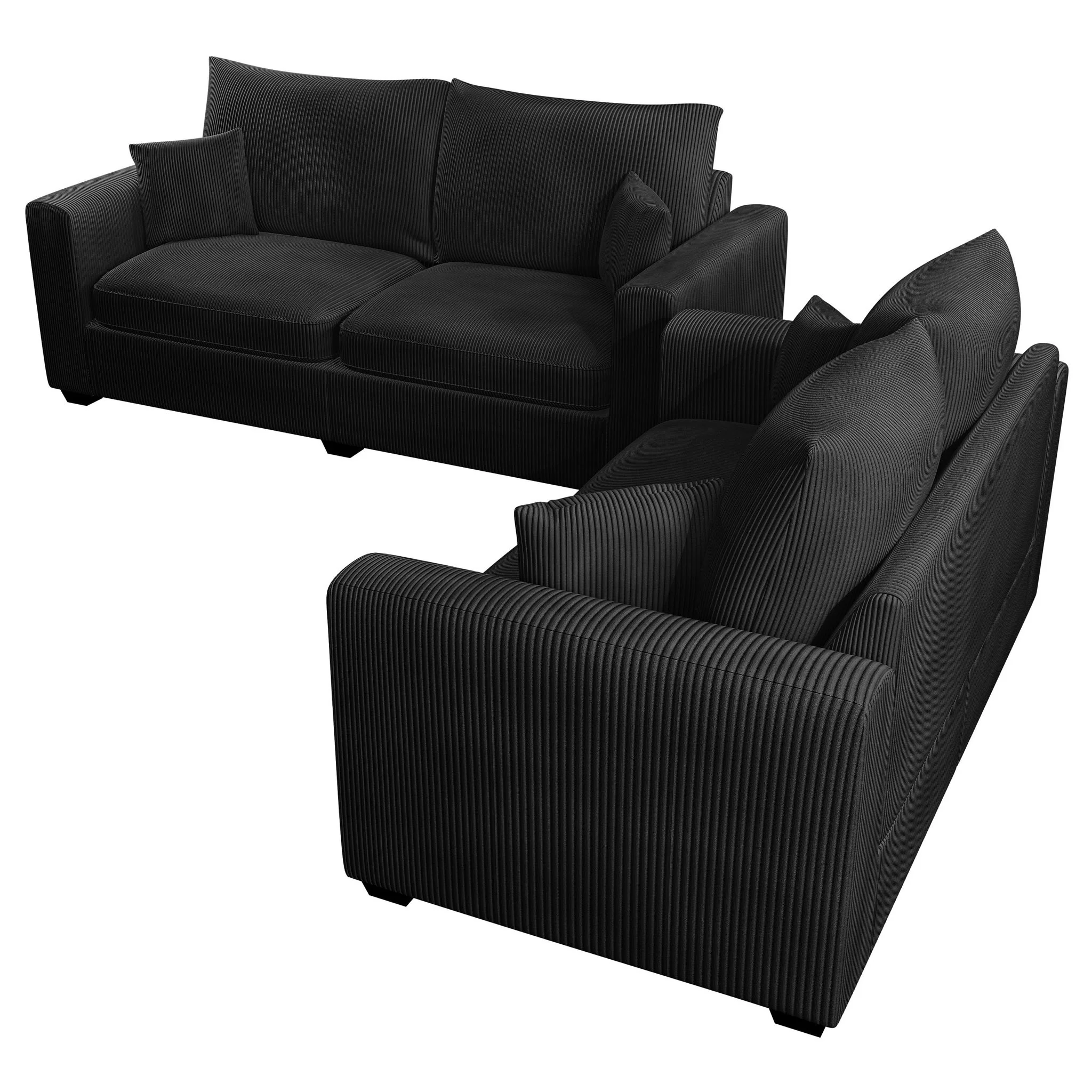 2 Piece Contemporary Style Sofa Set With Matching Pillows - Image 16