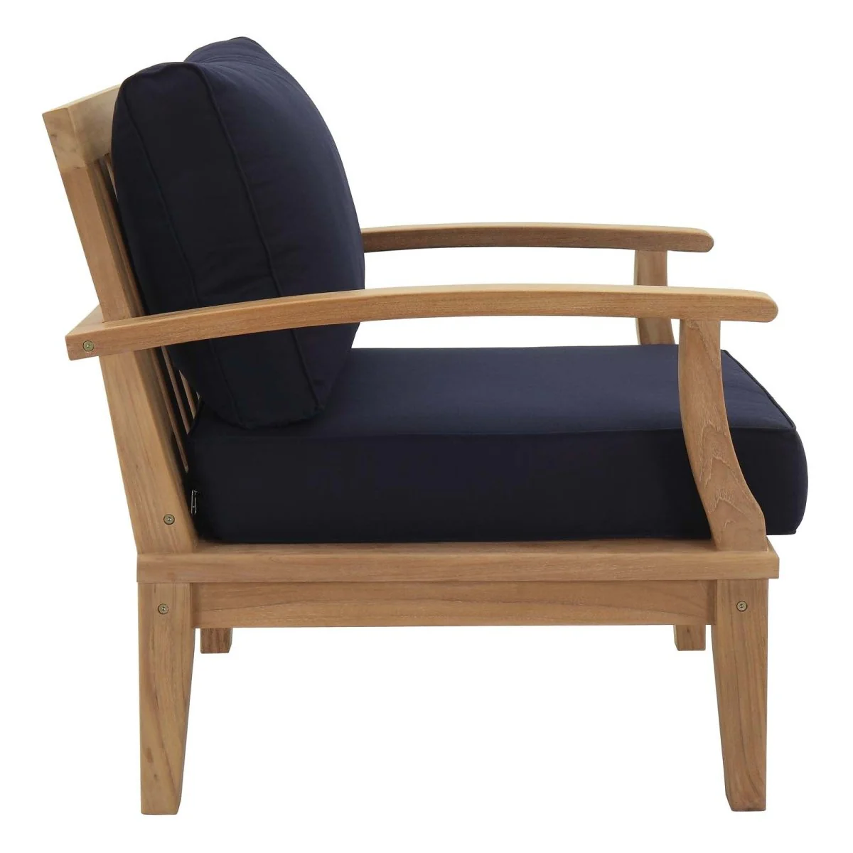 2-Piece Teak Wood Outdoor Patio Set, Natural Finish Classic Outdoor Seating - Image 9