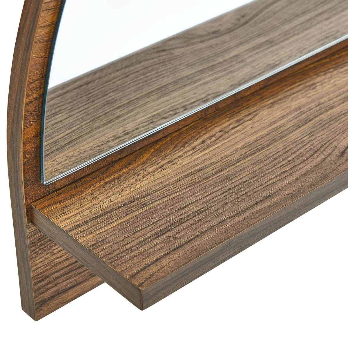 23x15" Arched Wall Mirror with Shelf and Pegs - Wall-Mounted Mirror with Shelf and Coat Pegs - Image 8