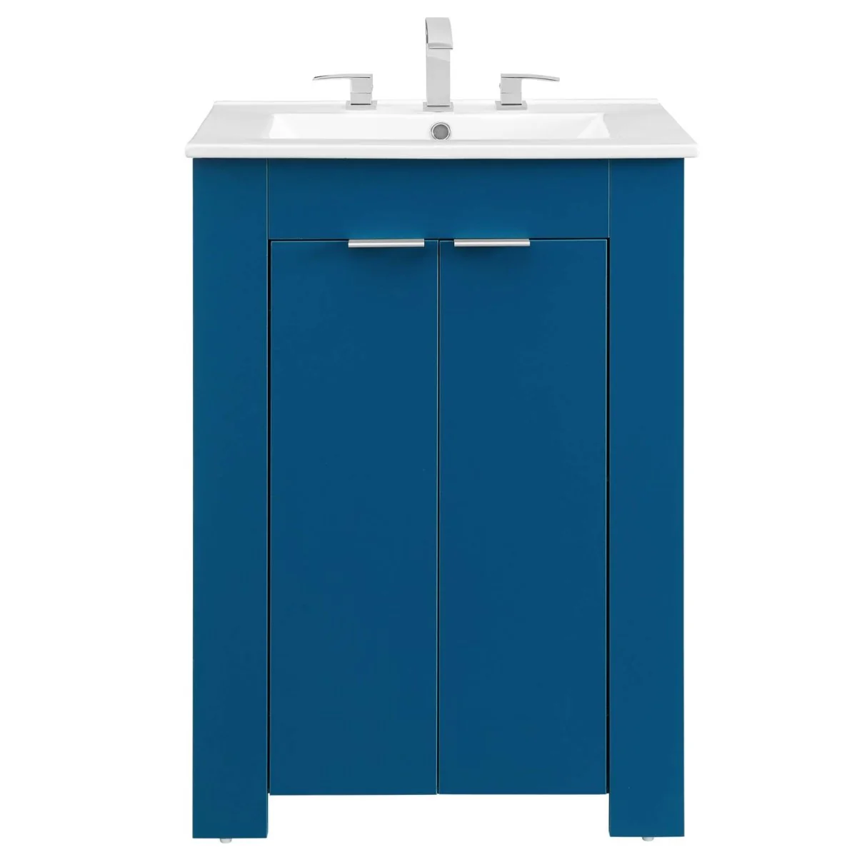 24" Modern Bathroom Vanity with Integrated Sink and Low-Profile Legs, Freestanding - Image 54