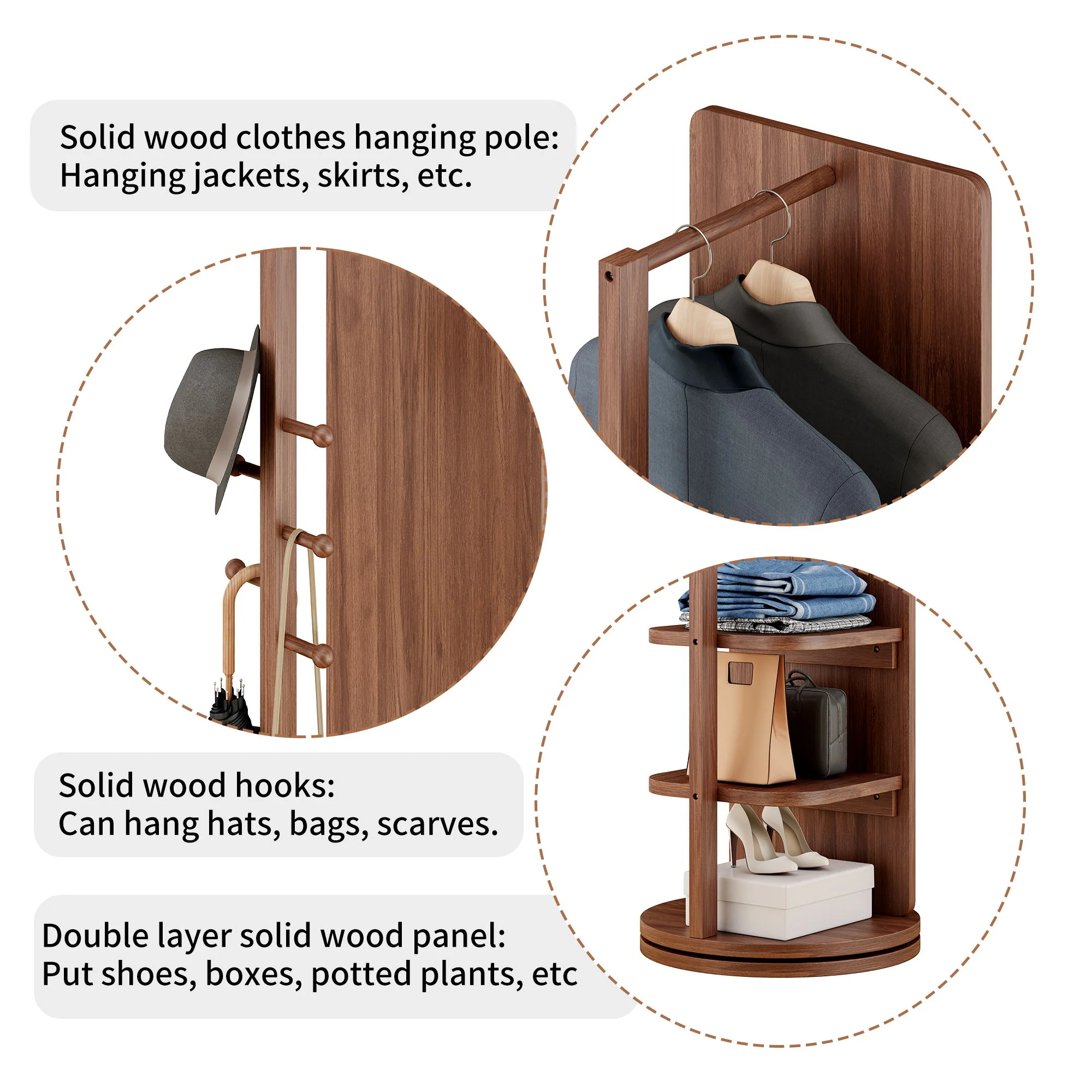 3 In 1 Multifunctional Full Length Clothing Mirror - Image 37