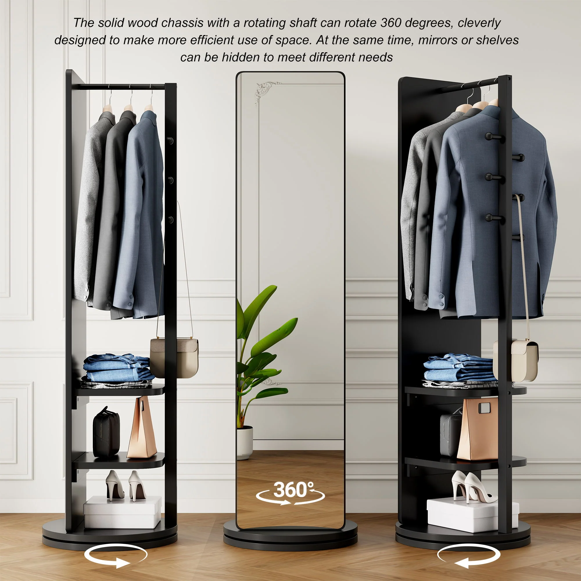 3 In 1 Multifunctional Full Length Clothing Mirror - Image 41