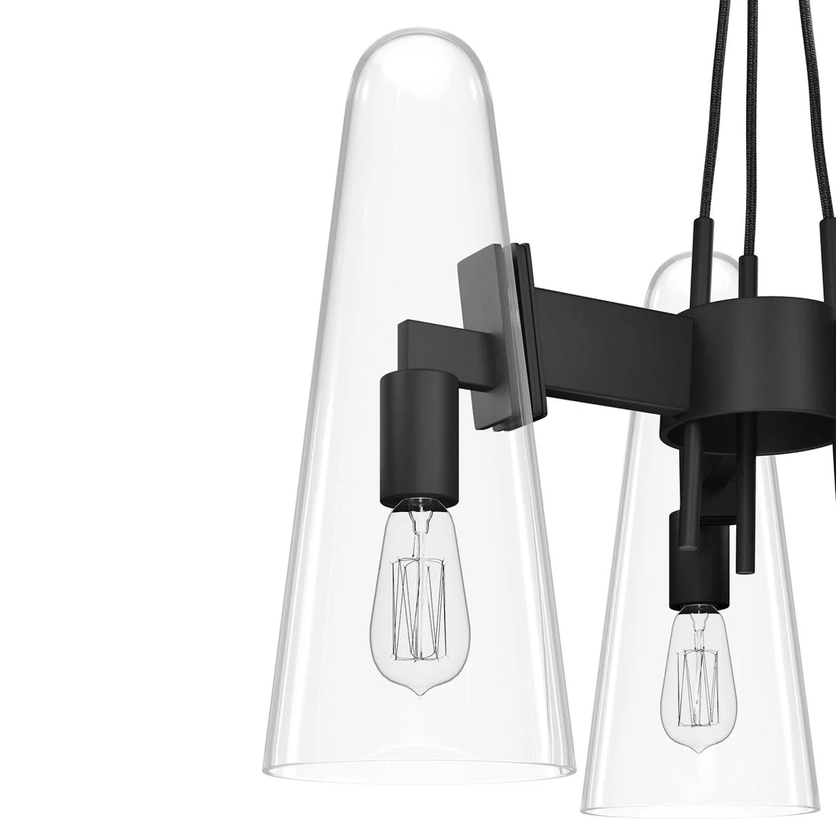 3-Light Beacon Glass Cone Pendant Ceiling Light Fixture Modern Industrial Lighting - Image 36
