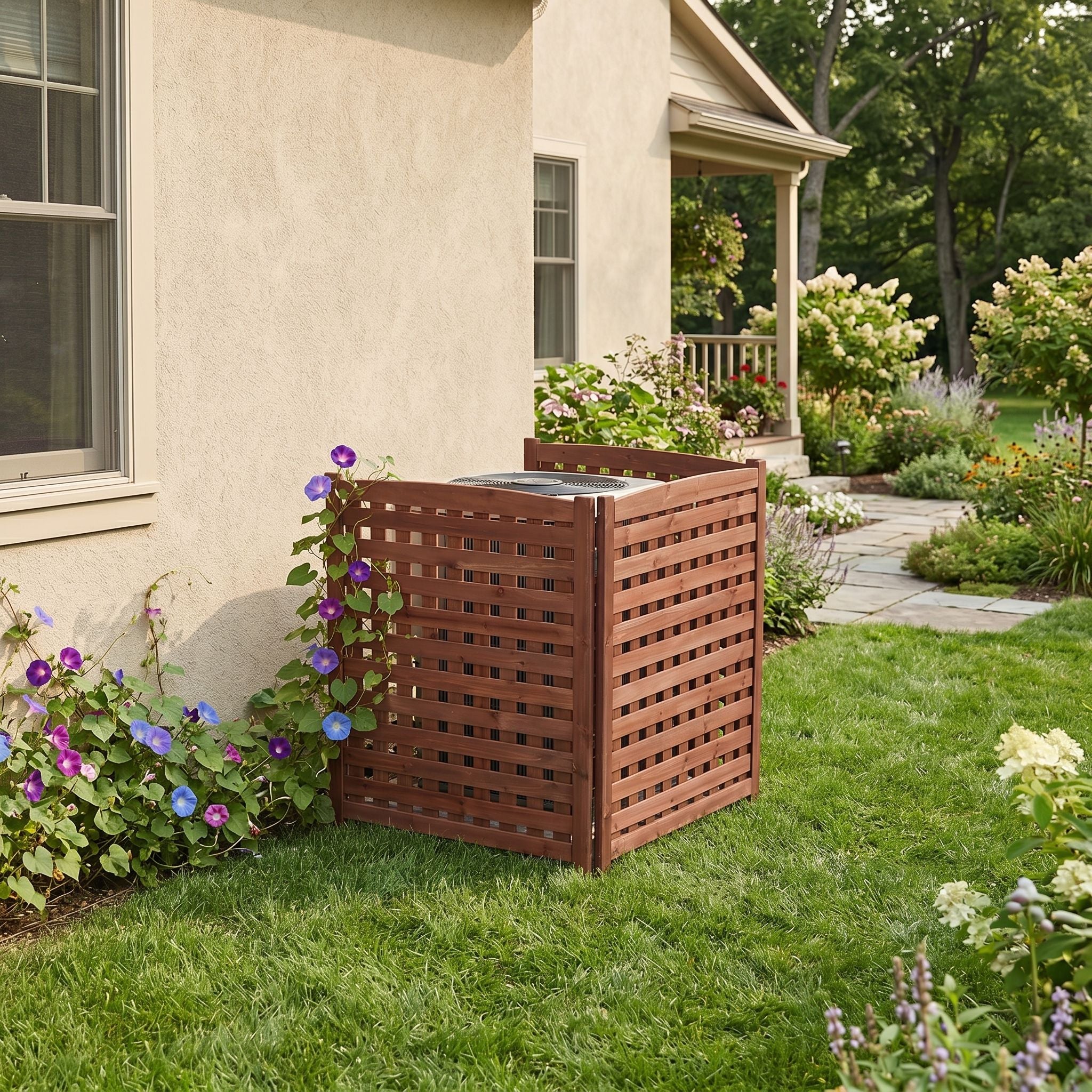 3 Panel Outdoor Air Conditioner Fence Screen - Image 16