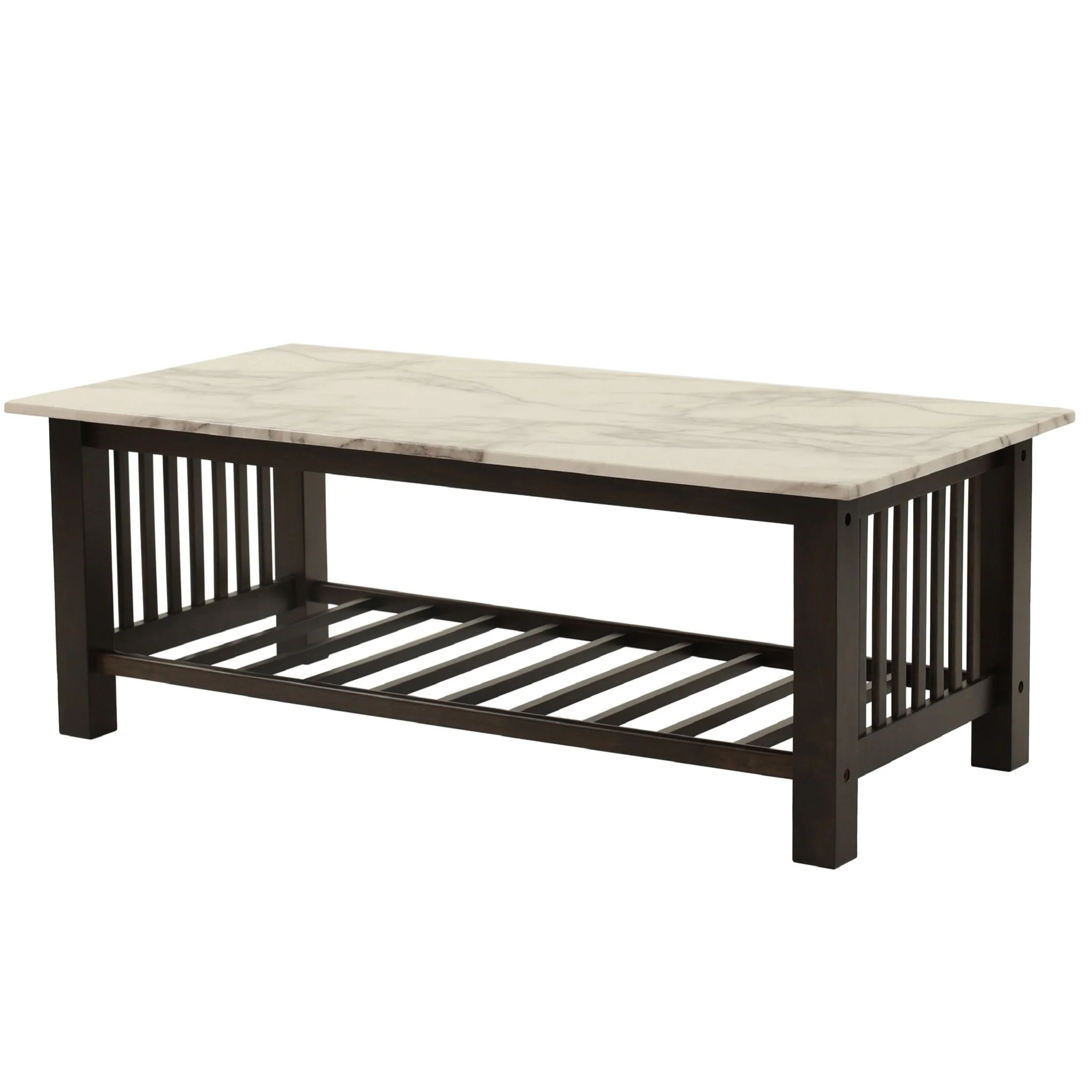 3 Piece Occasional Table Set, 1 Coffee Table And 2 End Tables, Open Storage Design - Walnut - Image 6