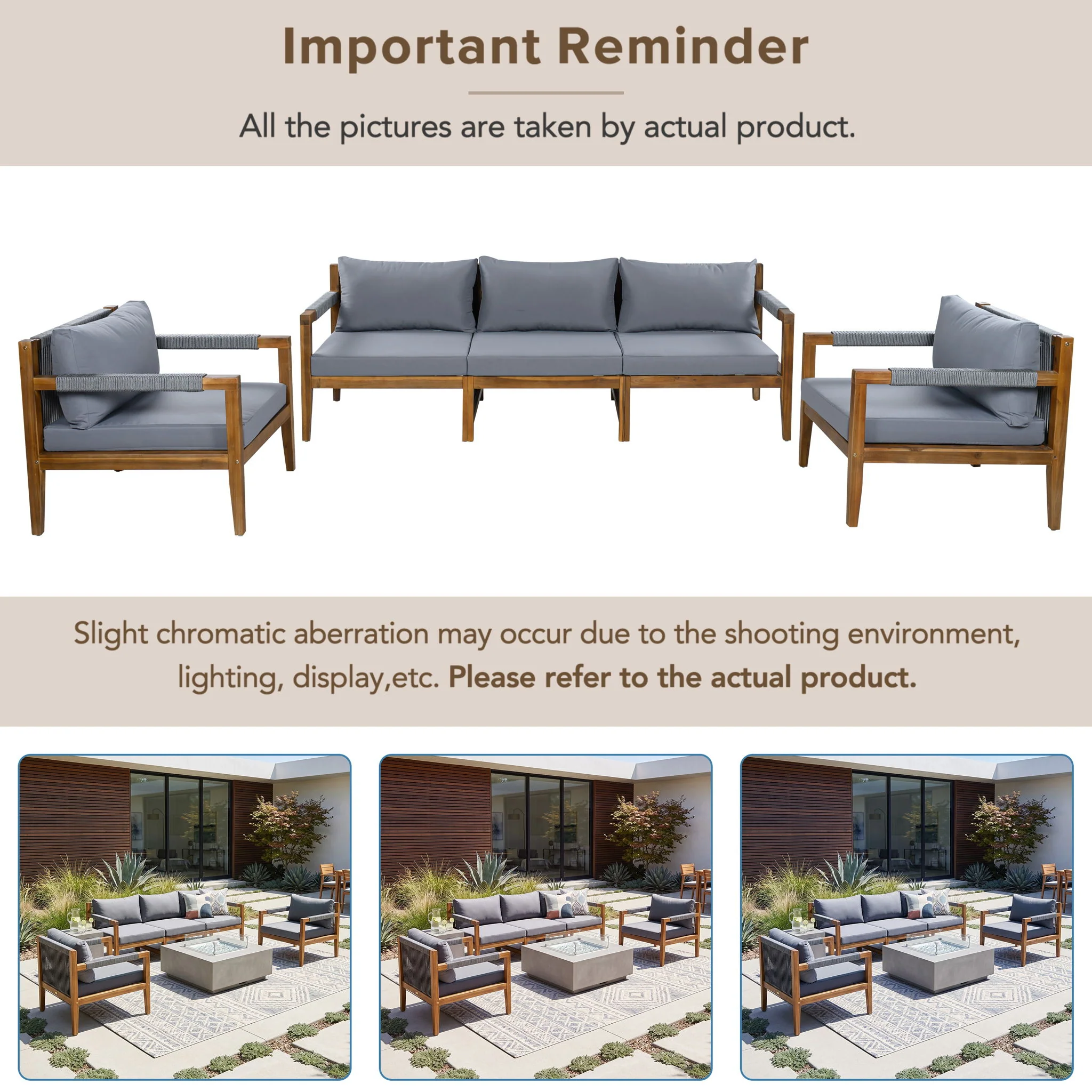 3 Piece Outdoor Sectional Sofa Set - Image 13