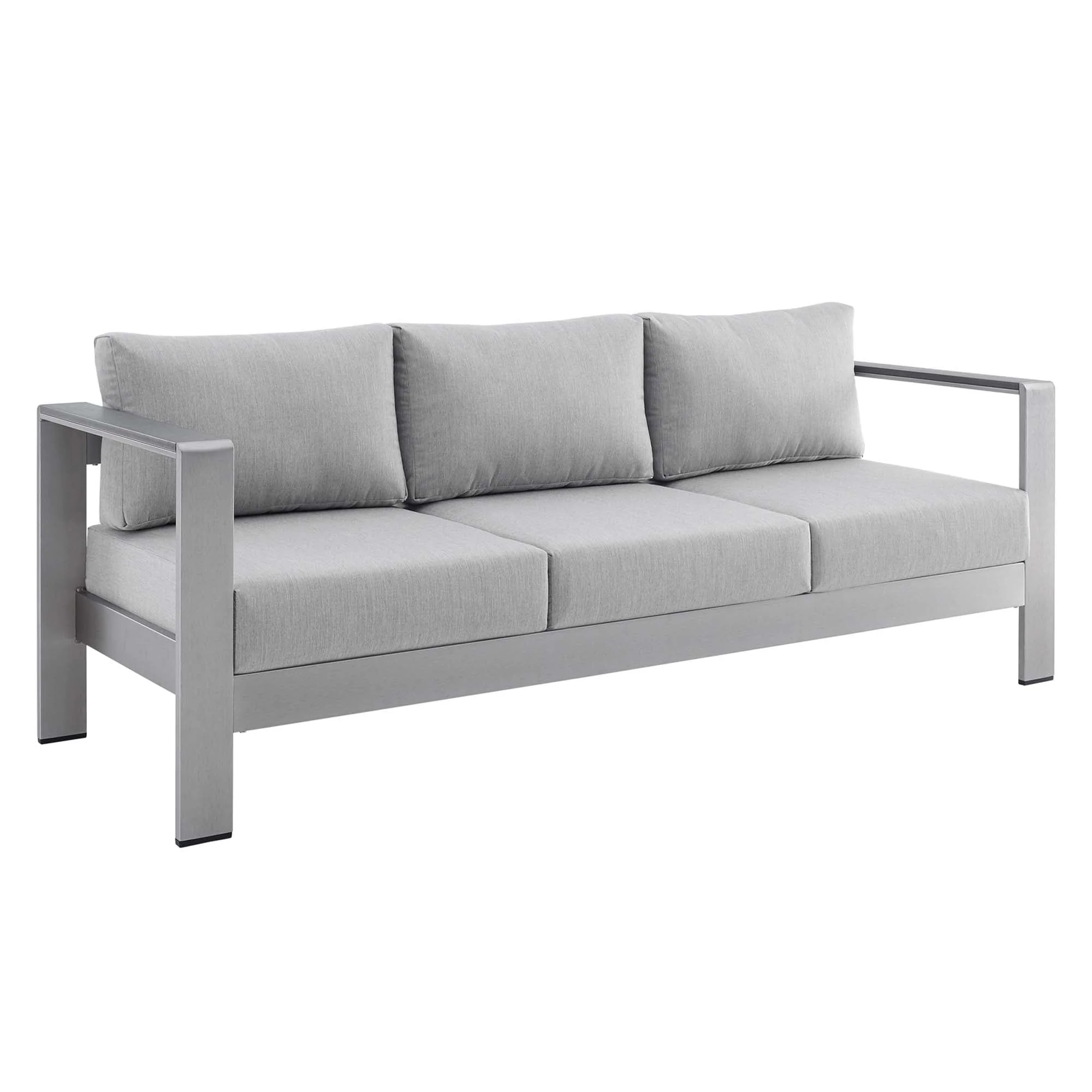 3-Piece Silver Aluminum Patio Set with Sunbrella® Cushions for Outdoor Comfort - Image 19