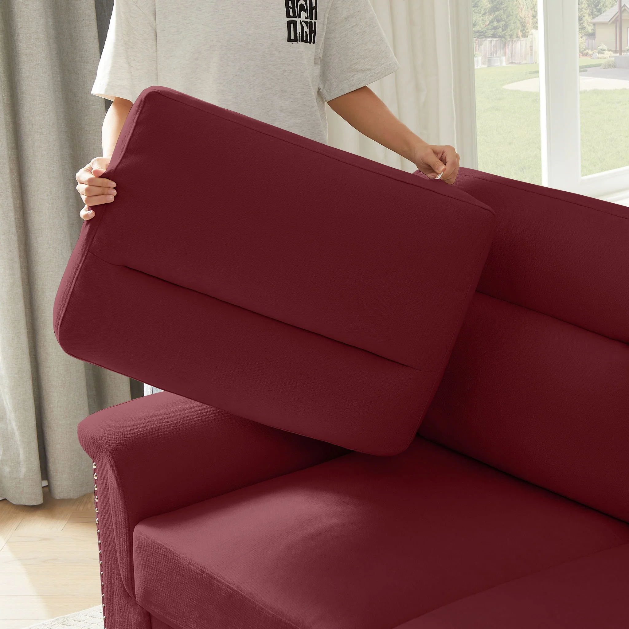 3 Seater Elegant Stationary Sofa - Image 22