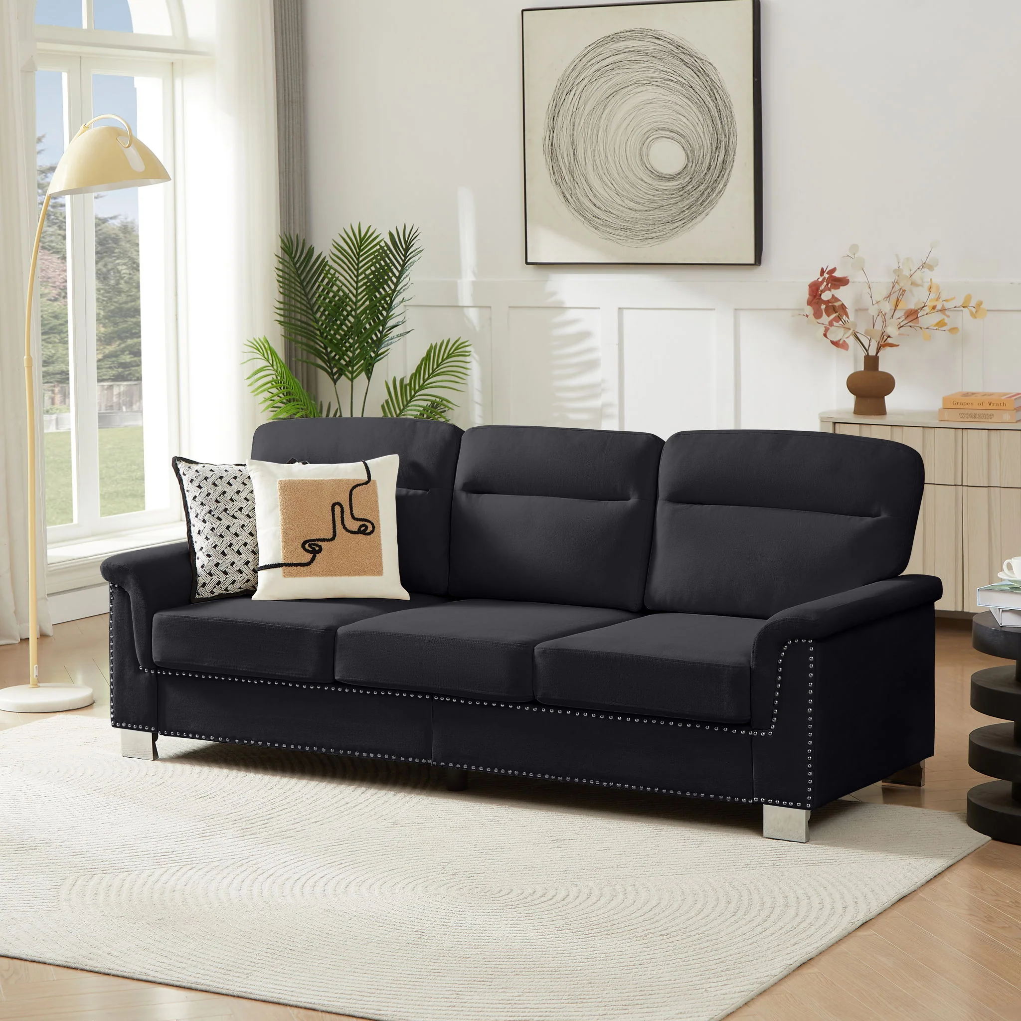 3 Seater Elegant Stationary Sofa - Image 33