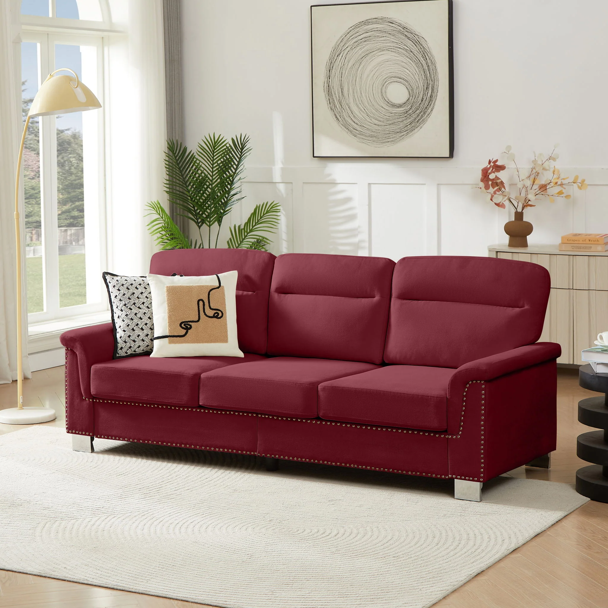 3 Seater Elegant Stationary Sofa - Image 36