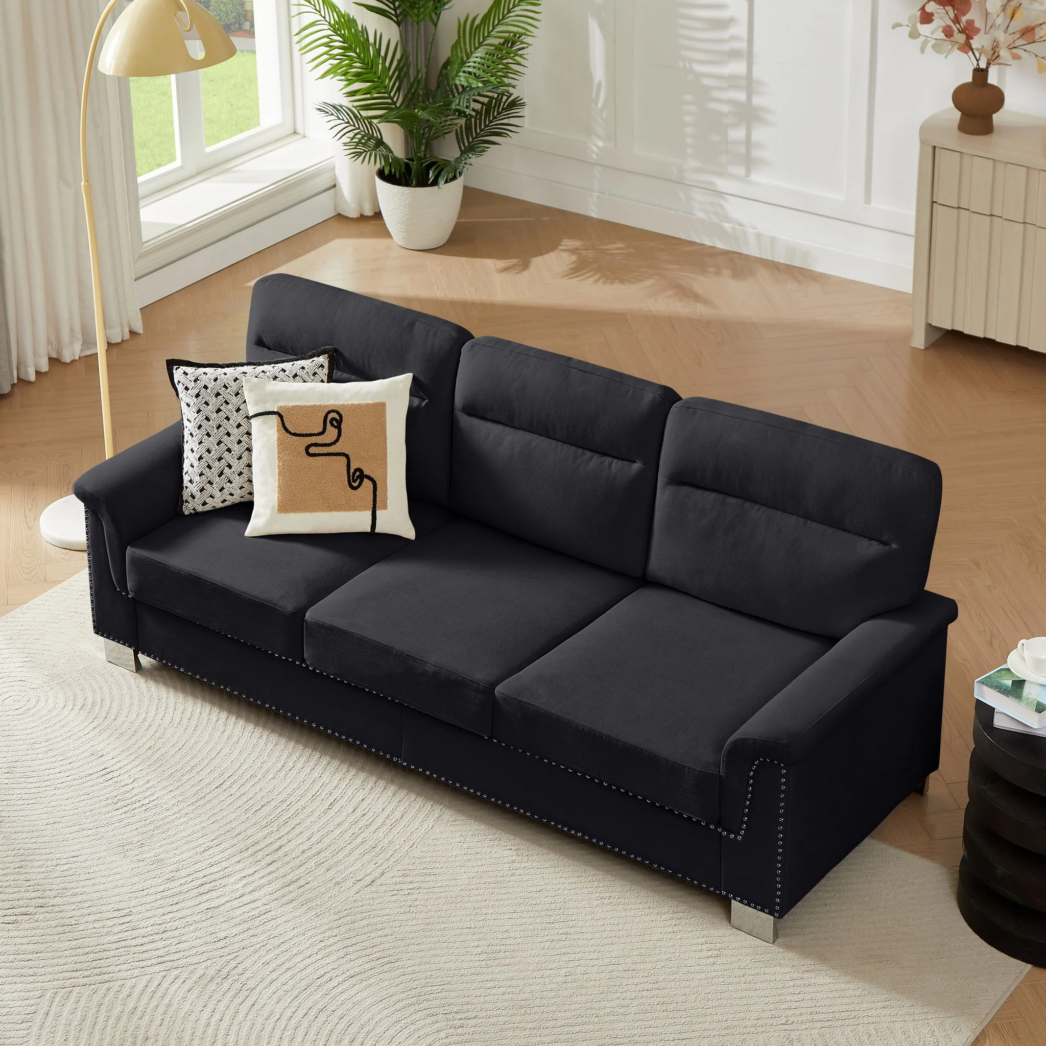 3 Seater Elegant Stationary Sofa - Image 37