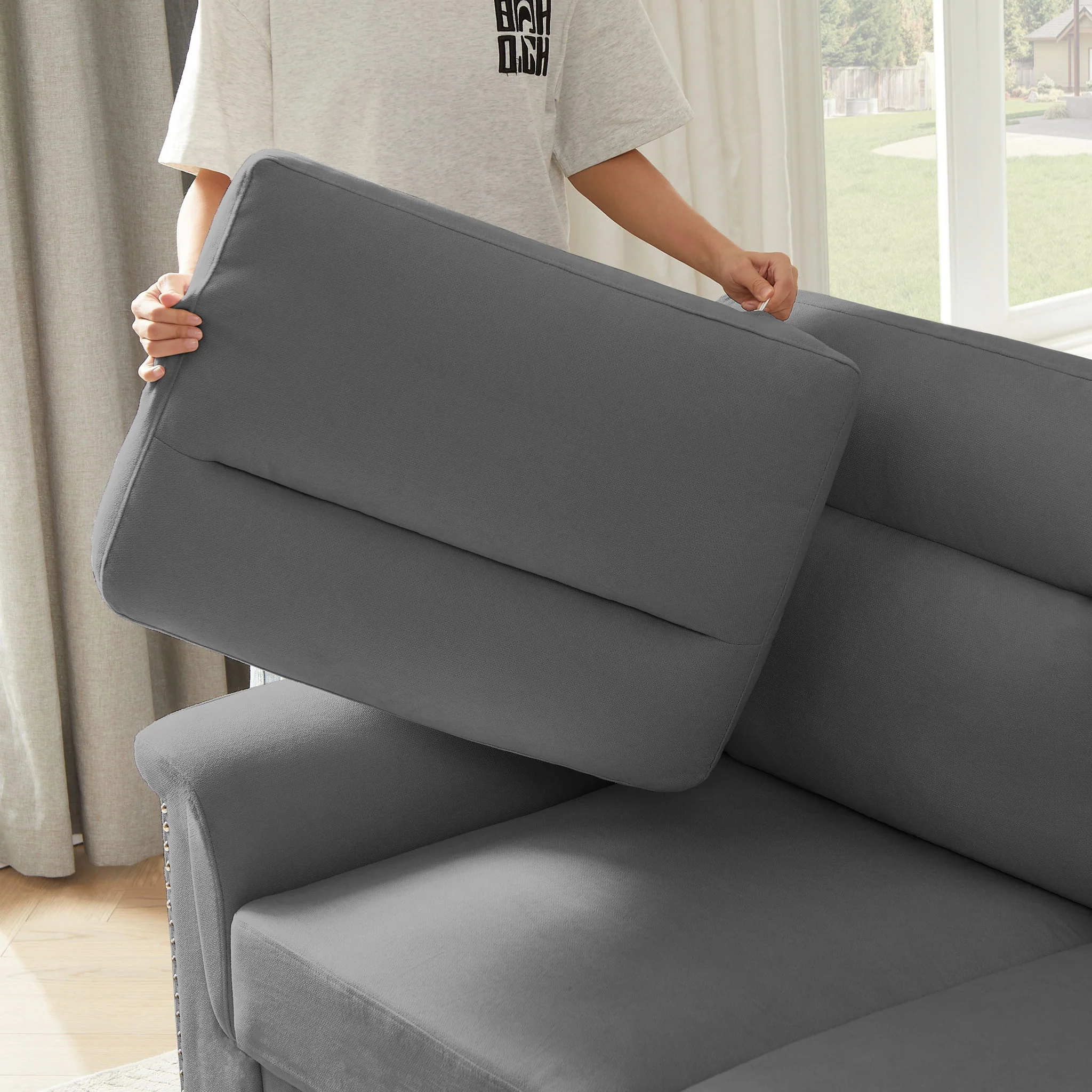 3 Seater Elegant Stationary Sofa - Image 39