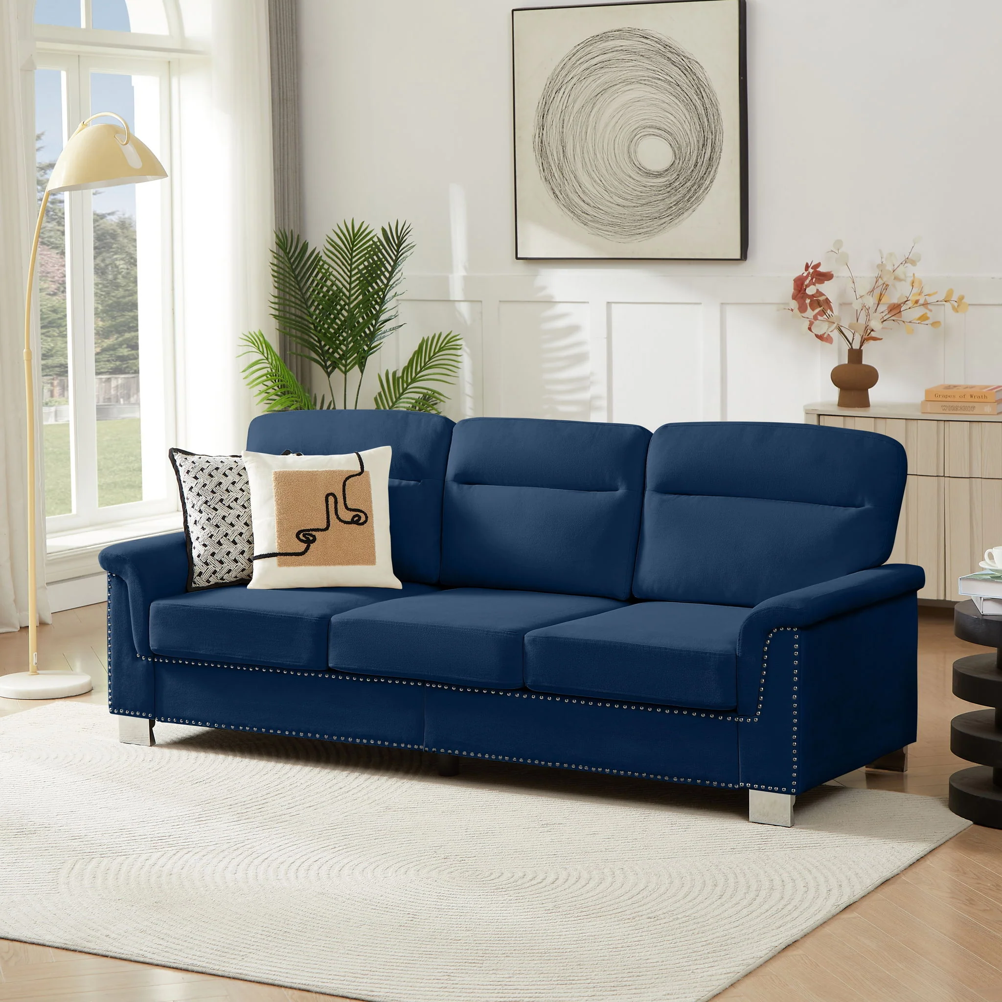 3 Seater Elegant Stationary Sofa - Image 8