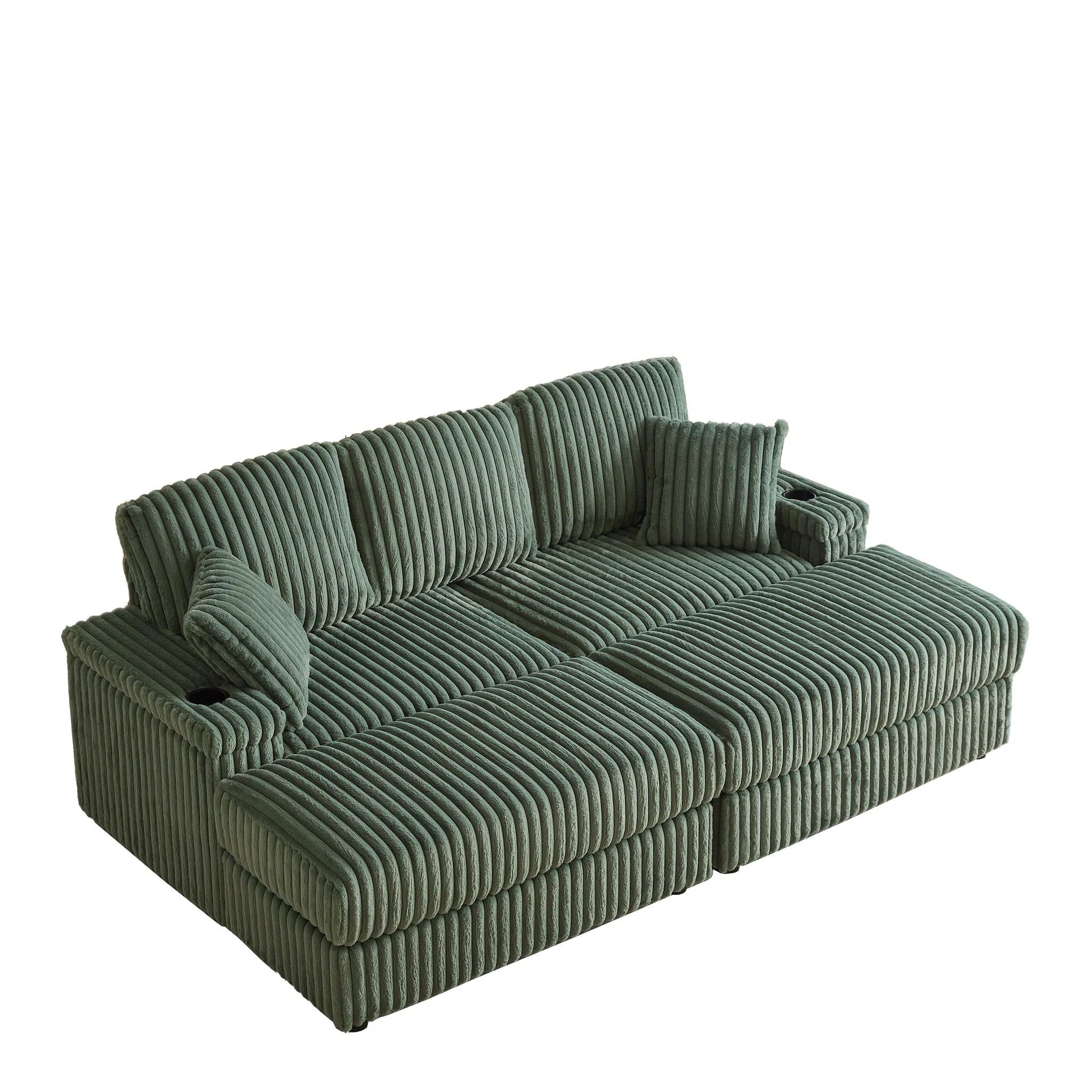 3 Seater Sofa With 2 Ottomans For Living Room - Image 15