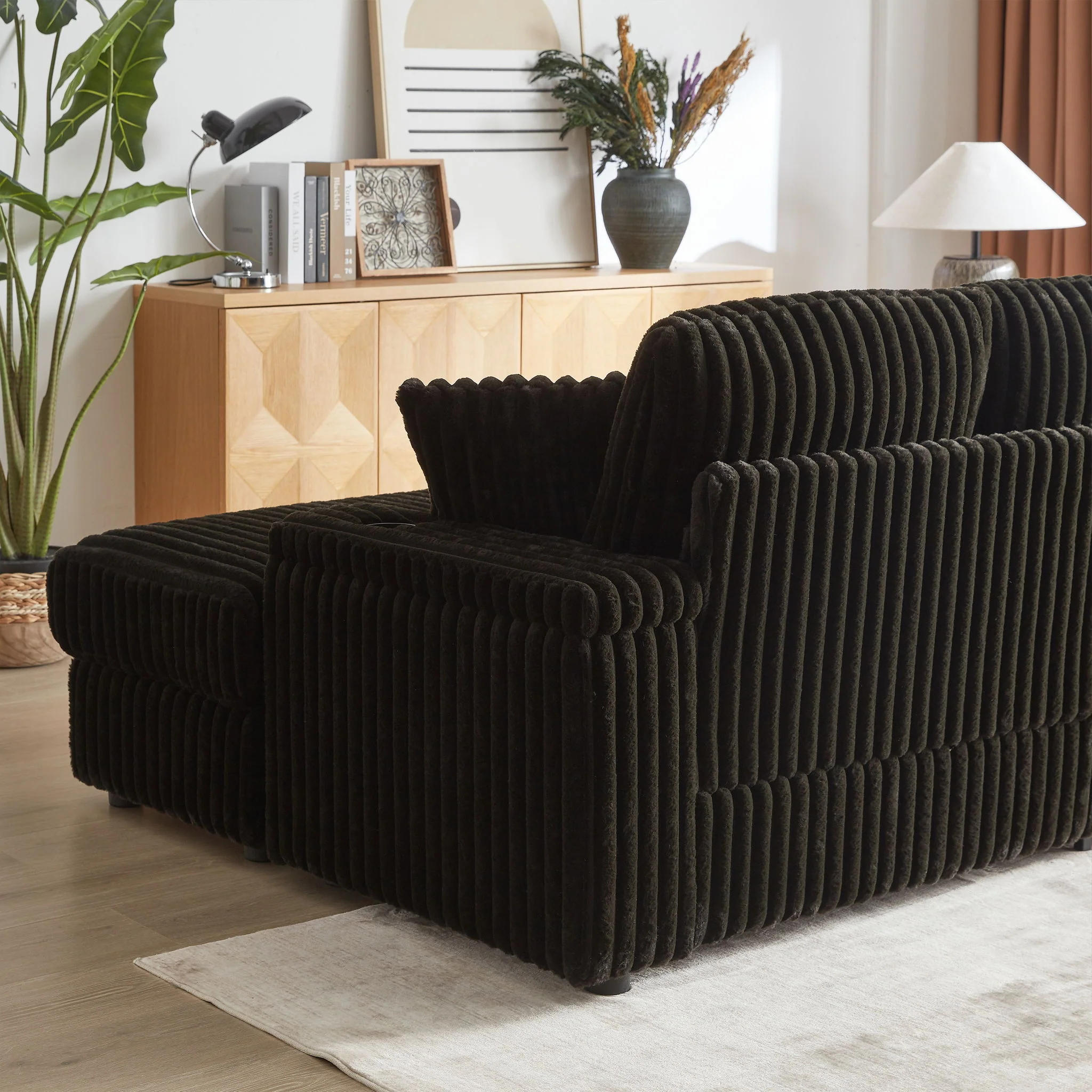 3 Seater Sofa With 2 Ottomans For Living Room - Image 24