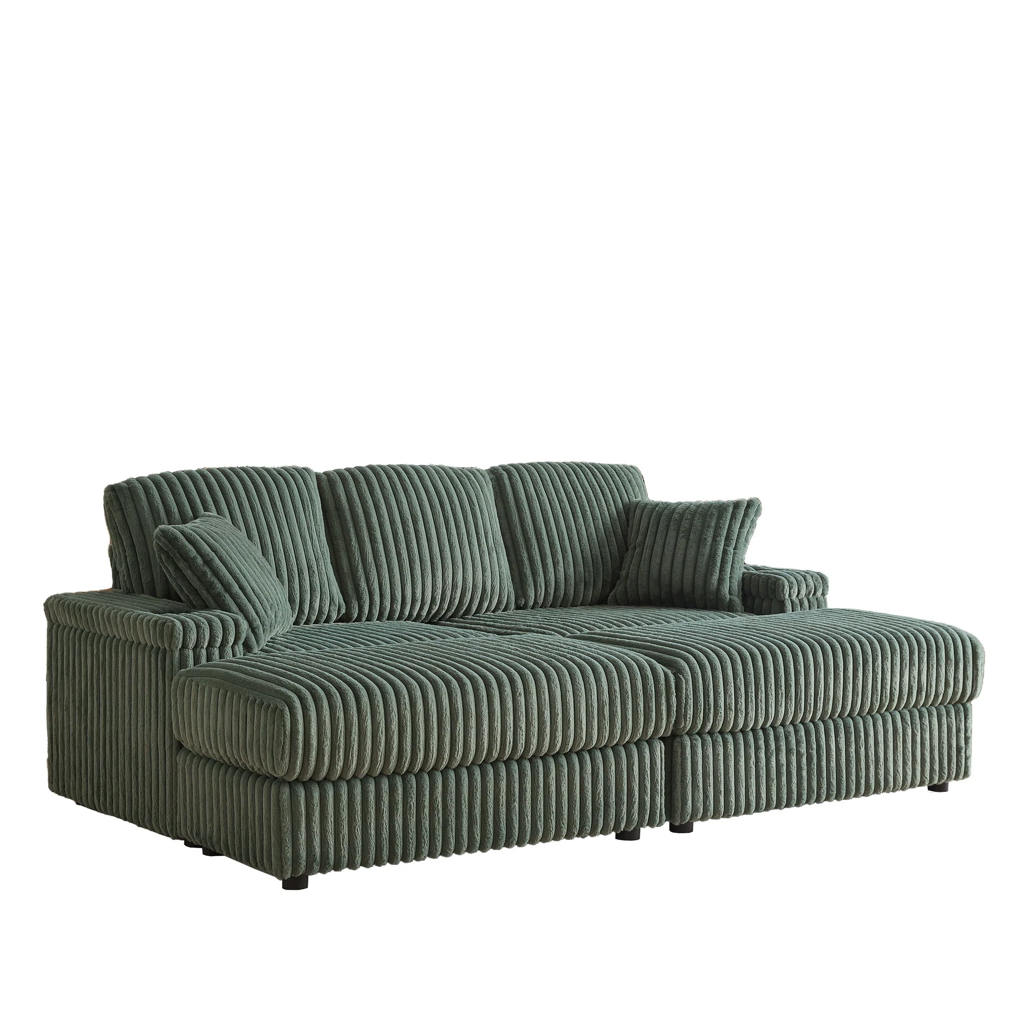 3 Seater Sofa With 2 Ottomans For Living Room - Image 28