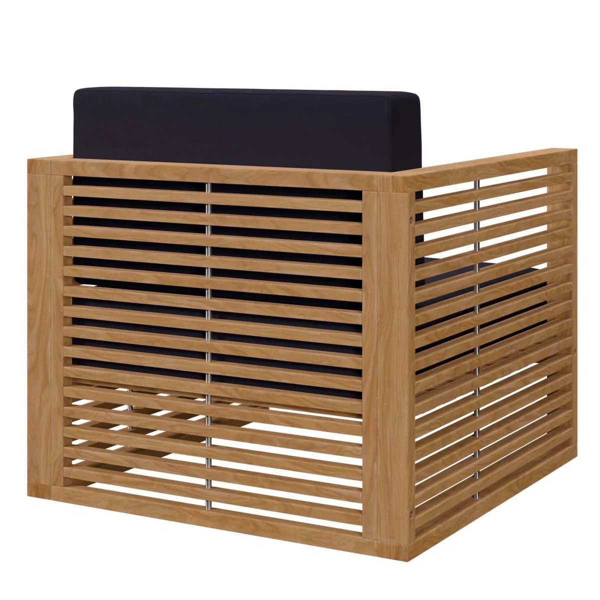 33" Natural Teak Outdoor Patio Armchair with Cushions for Garden, Deck and Poolside - Image 21