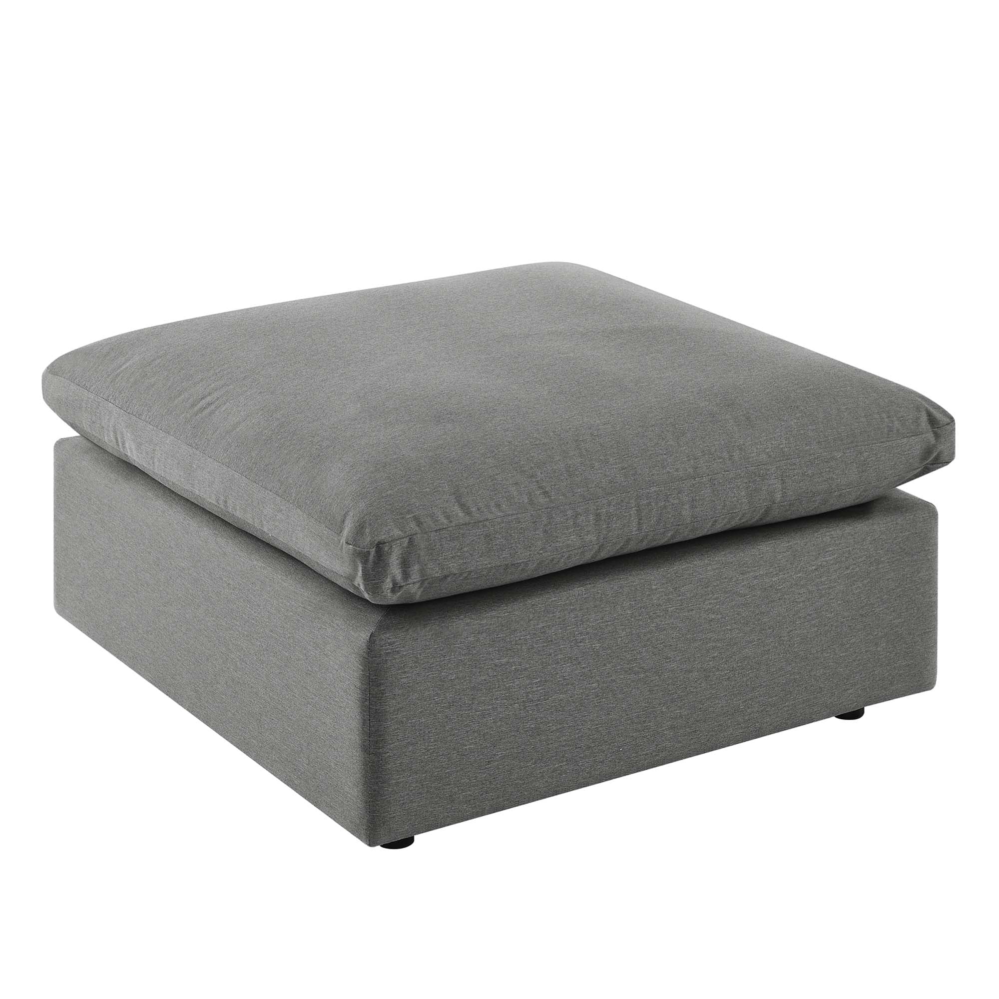 37" Overstuffed Outdoor Patio Ottoman Plush Cushioned Weather-Resistant Footstool - Image 5