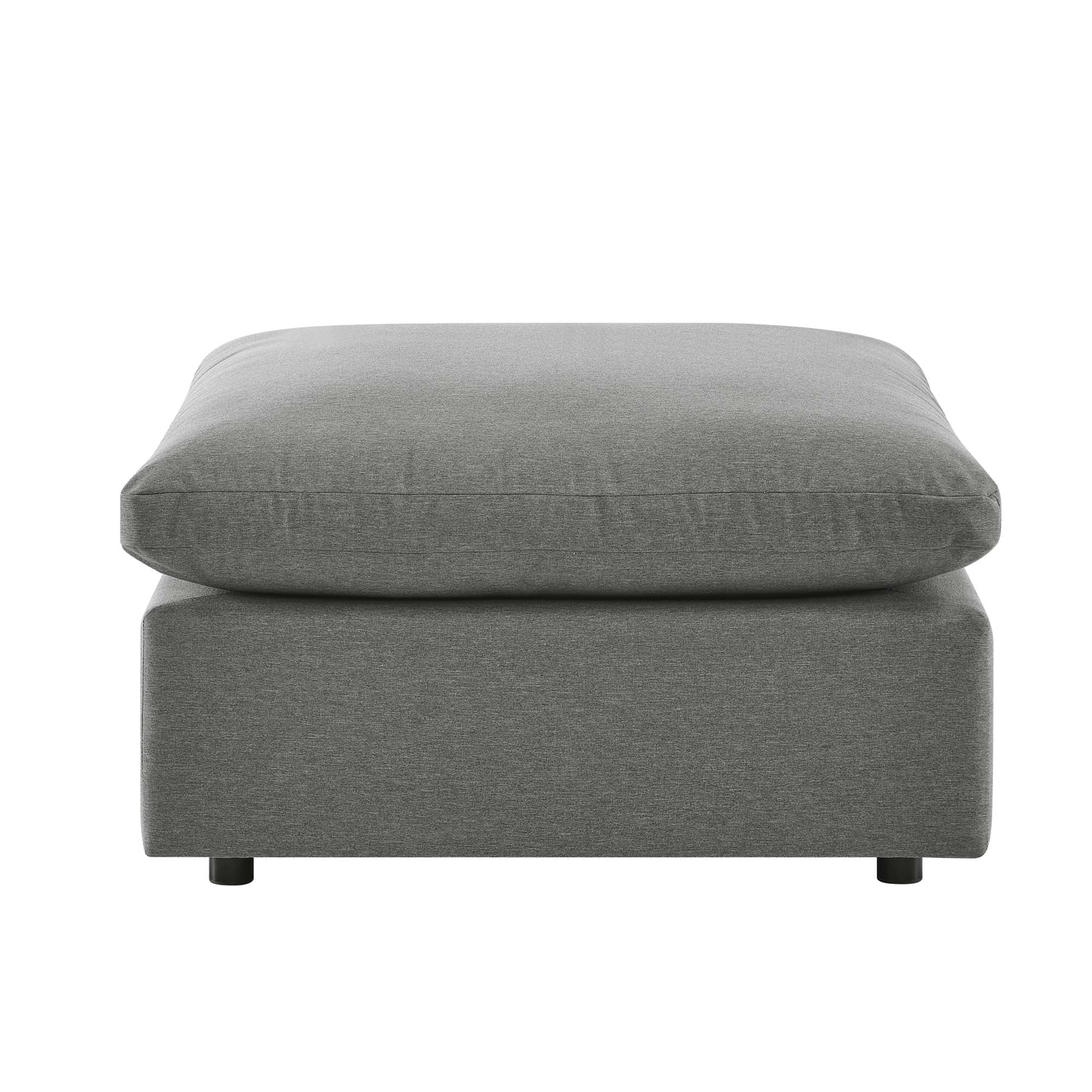 37" Overstuffed Outdoor Patio Ottoman Plush Cushioned Weather-Resistant Footstool - Image 7