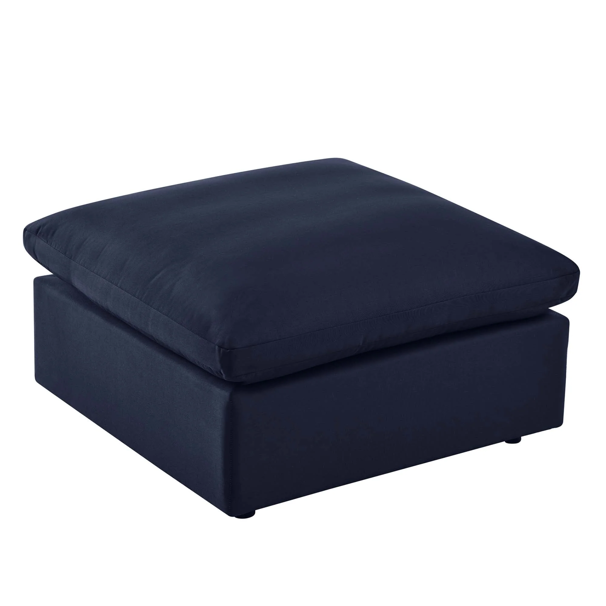 37" Overstuffed Outdoor Patio Ottoman Plush Cushioned Weather-Resistant Footstool - Image 9