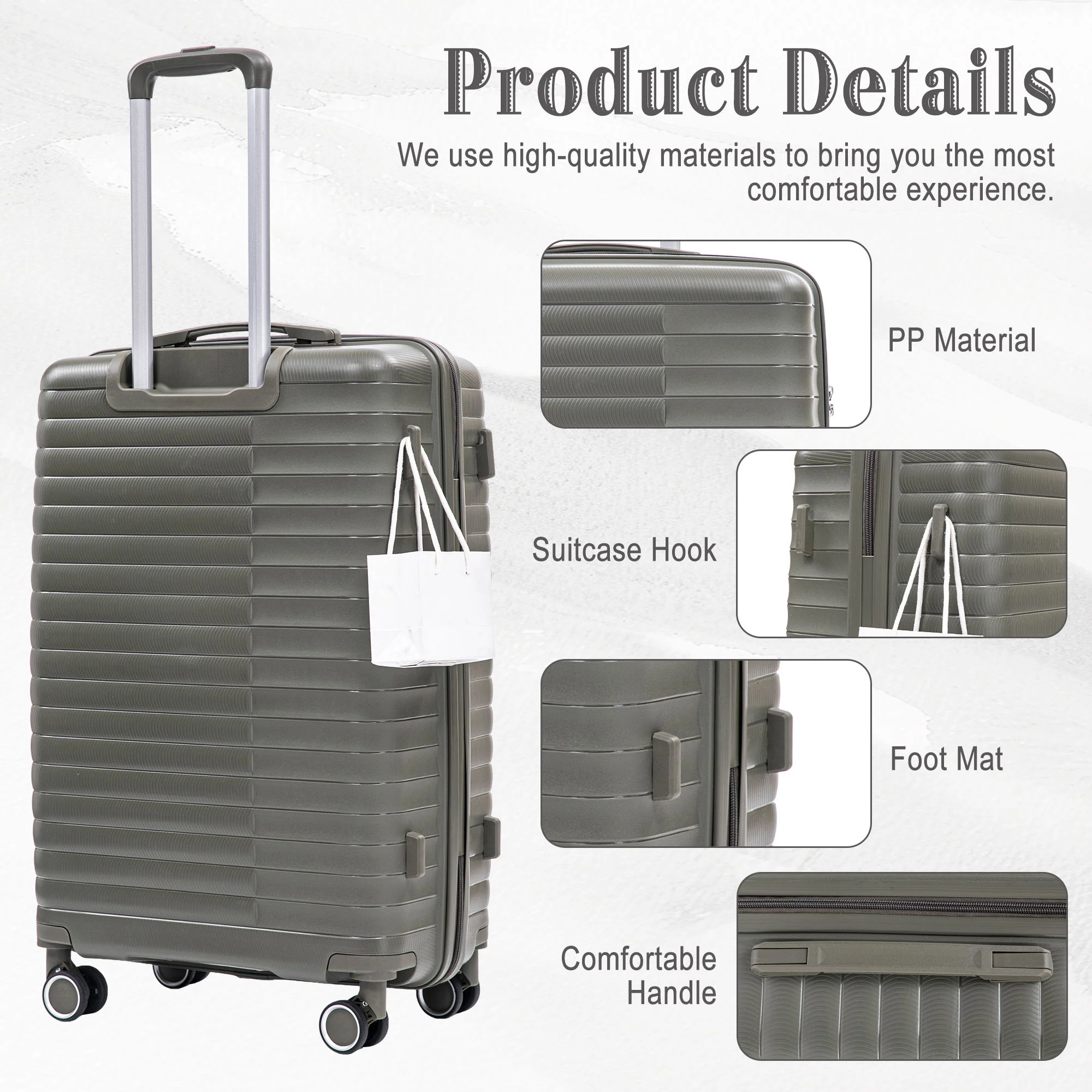 4 Piece Luggage Set, Combination Lock - Image 29
