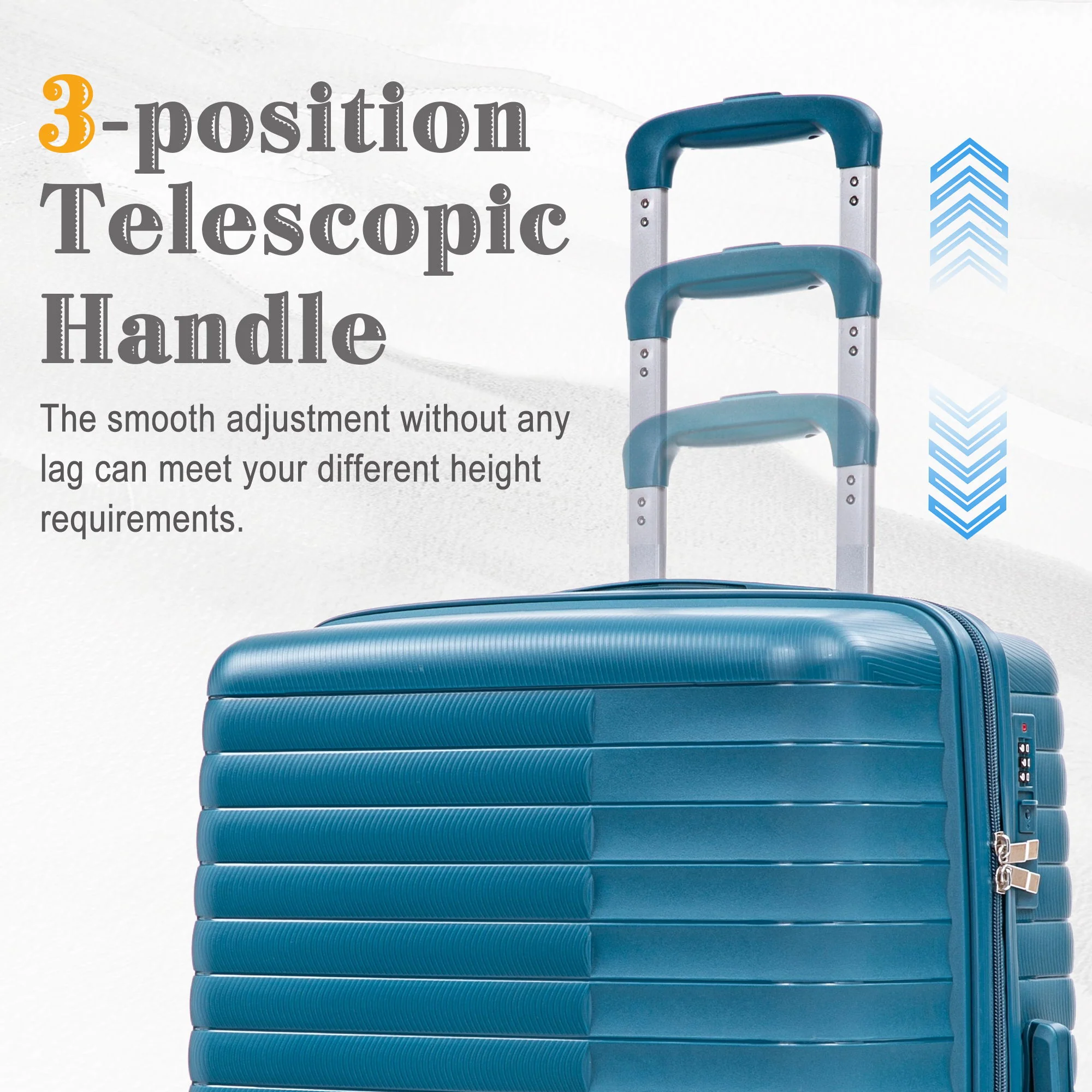 4 Piece Luggage Set, Combination Lock - Image 37