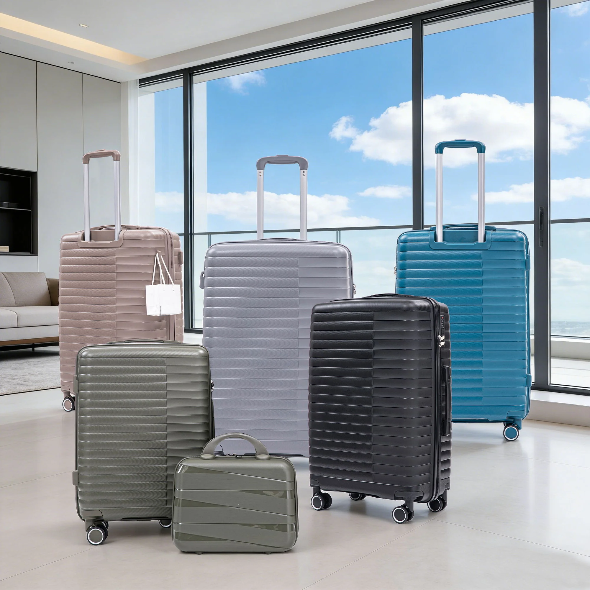 4 Piece Luggage Set, Combination Lock - Image 45