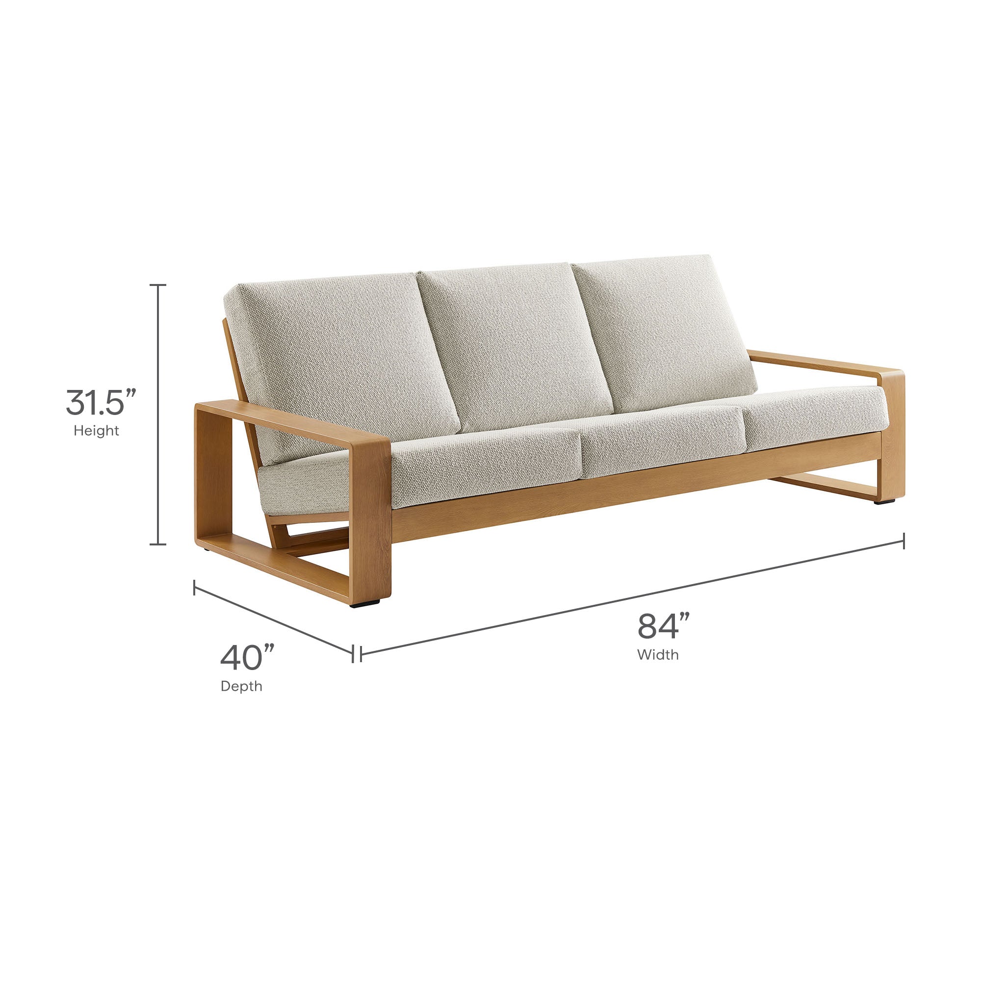 4-Piece Modern Aluminum Faux Wood Outdoor Patio Conversation Furniture Set - Image 13