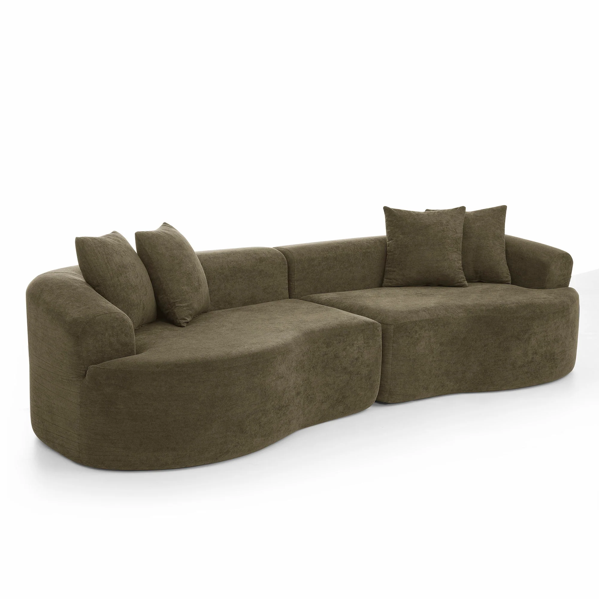 4 Seater Curved Cloud Sectional Sofa - Image 4