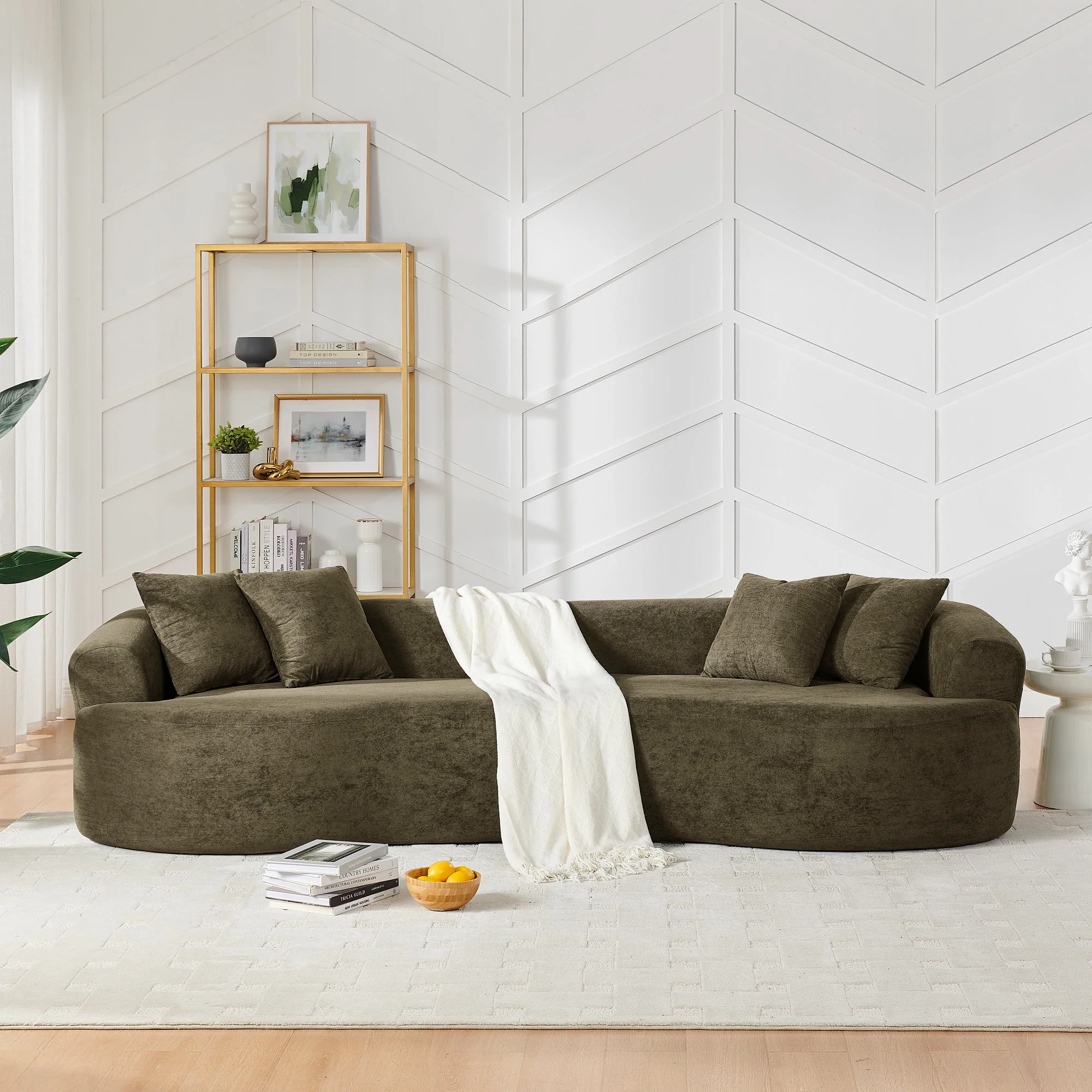 4 Seater Curved Cloud Sectional Sofa - Image 8