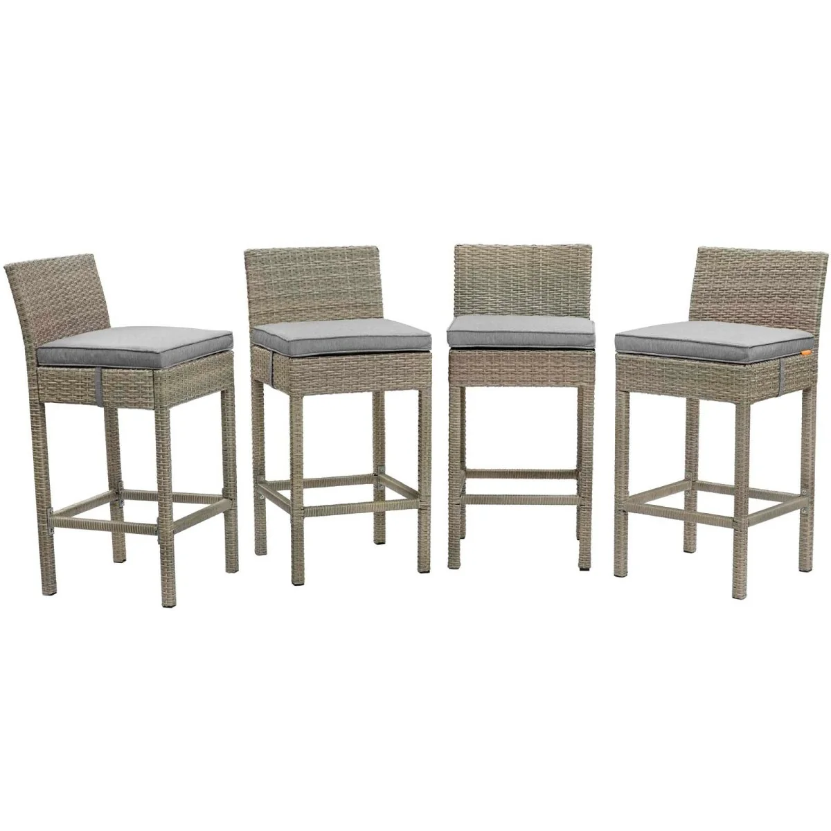 40" Wicker Rattan Outdoor Bar Stool Collection - Durable Weather-Resistant Patio Seating - Image 31