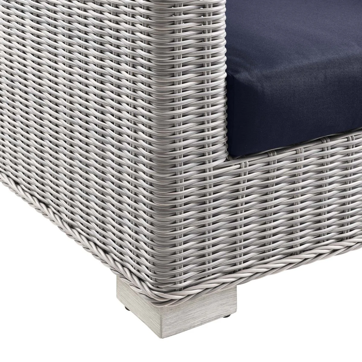 55" Outdoor Wicker Rattan Loveseat for Patio and Garden Seating, Compact Two-Seater - Image 15