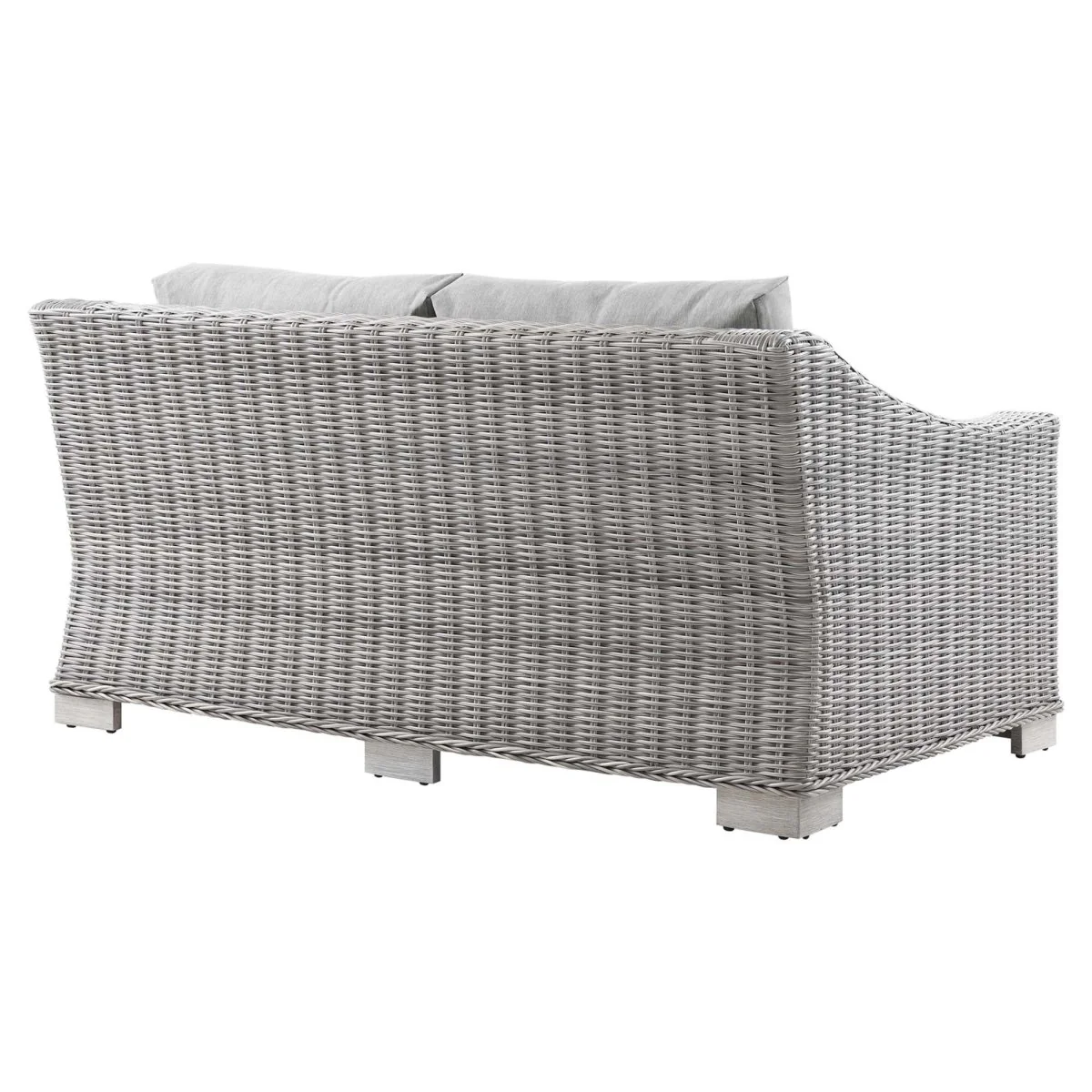 55" Outdoor Wicker Rattan Loveseat for Patio and Garden Seating, Compact Two-Seater - Image 29