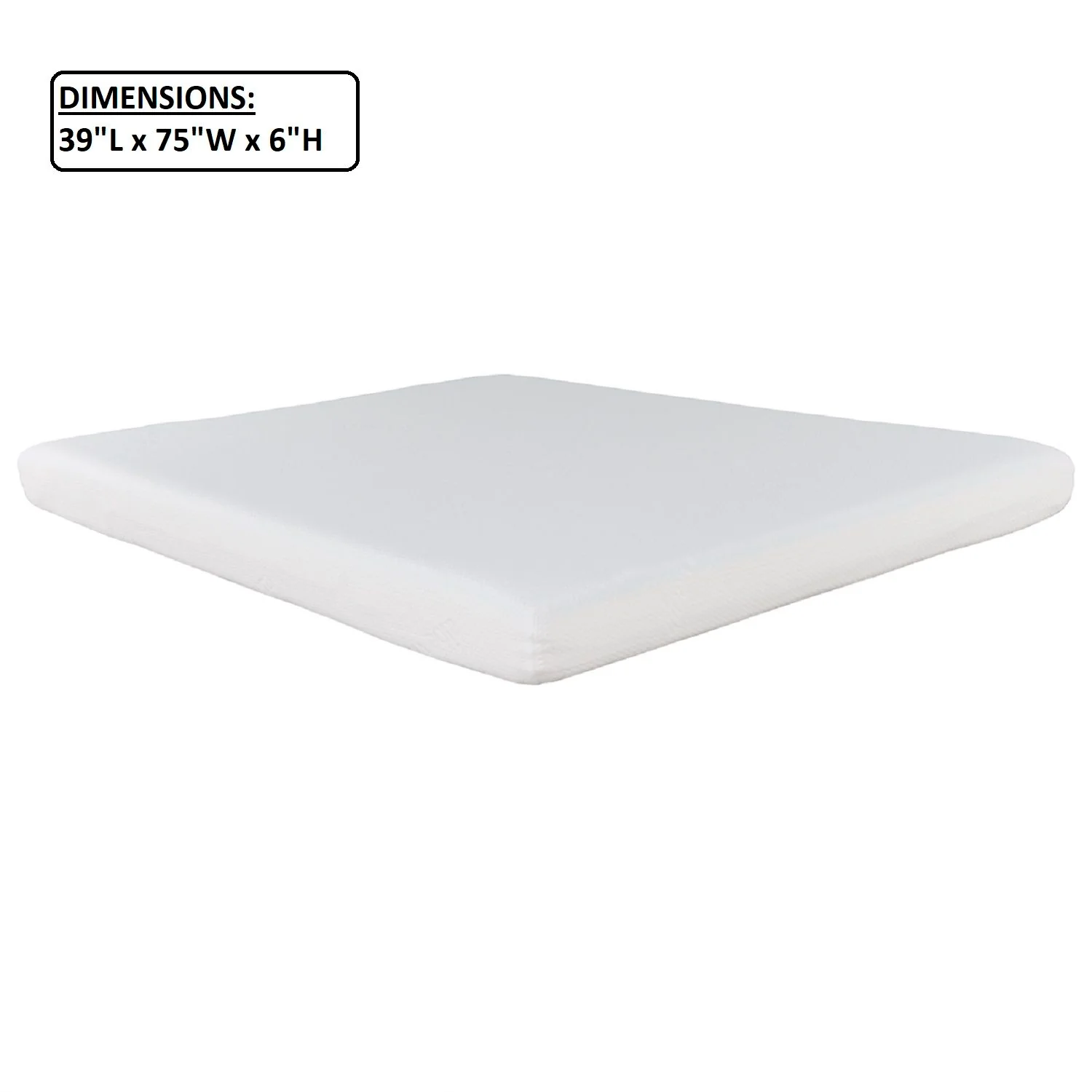 6" Firm Gel Memory Foam Mattress In A Box, Soft Double Layered Mattress Bed - White - Full - Image 4