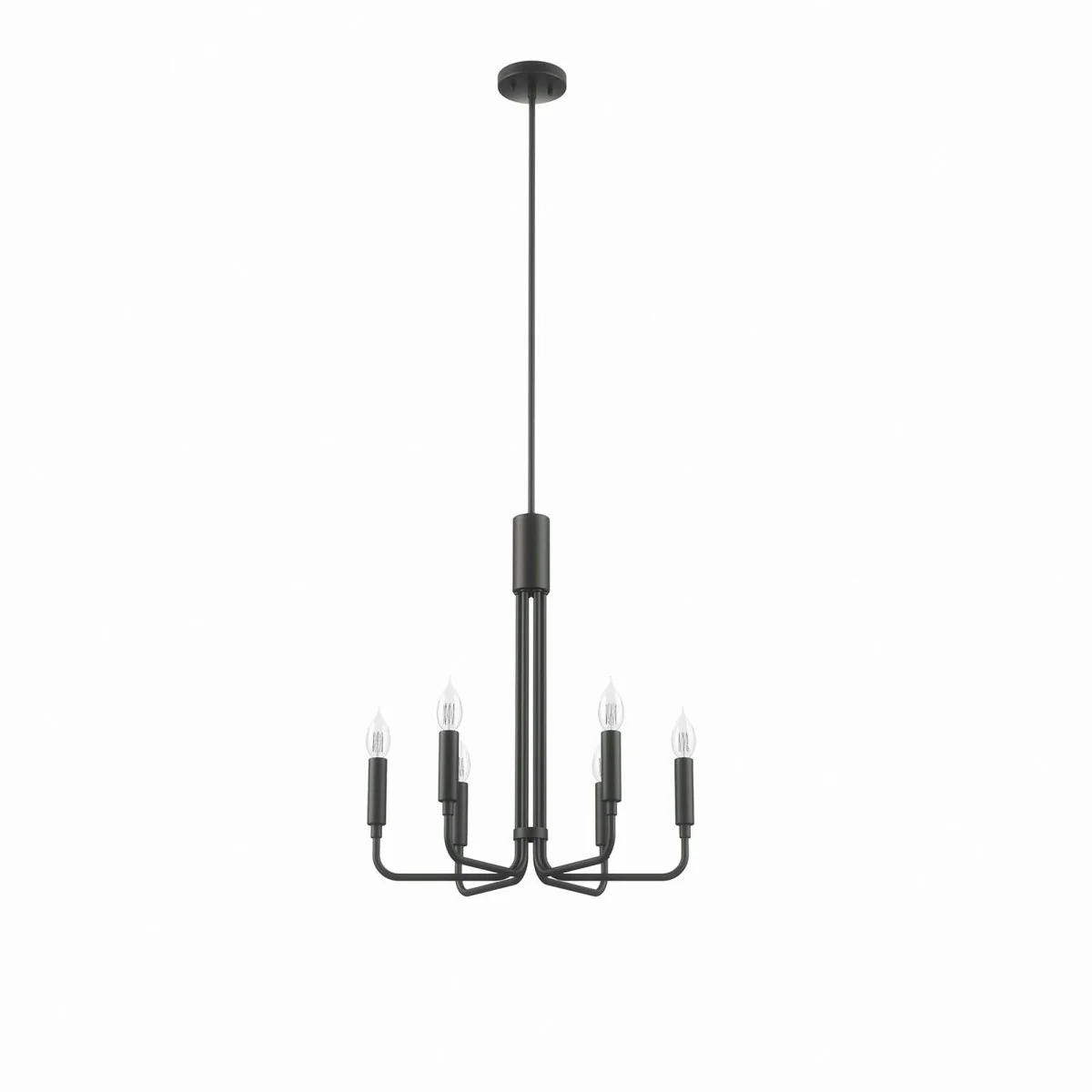 6-Light Modern Metal Chandelier – Contemporary Ceiling Fixture for Dining Room Living Room - Image 19