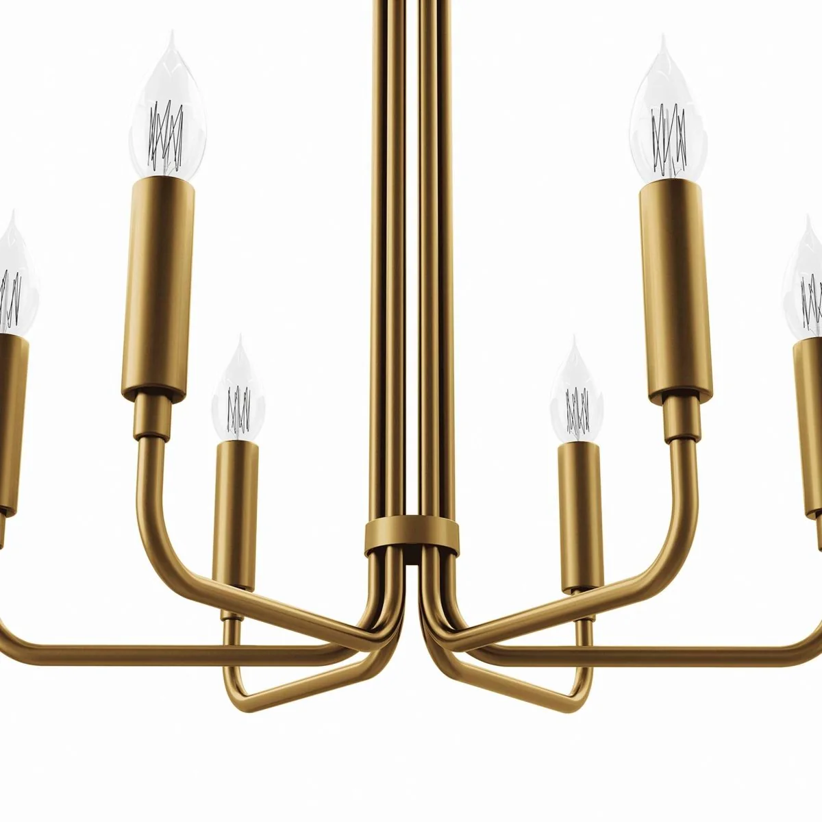 6-Light Modern Metal Chandelier – Contemporary Ceiling Fixture for Dining Room Living Room - Image 8